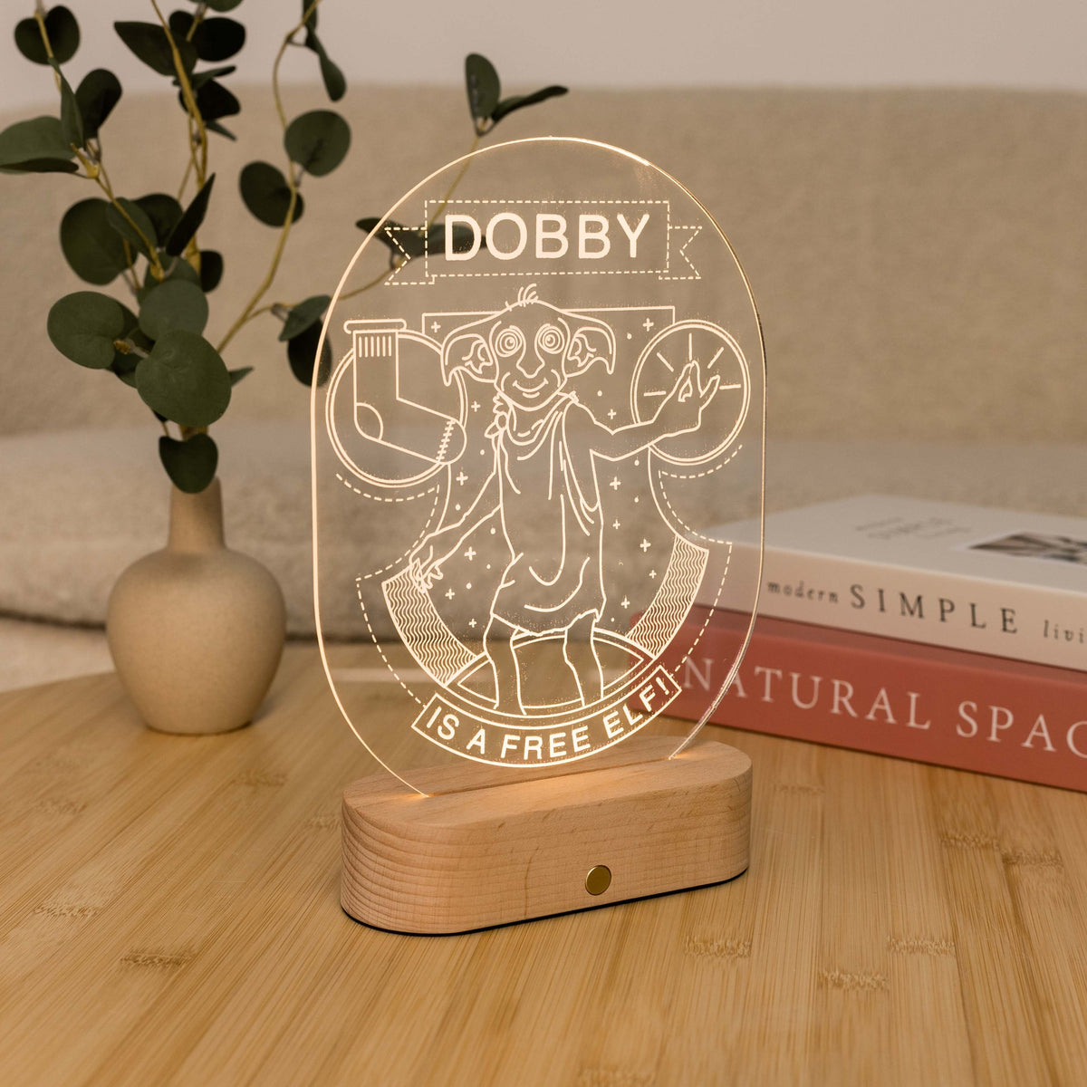 Acrylic Harry Potter Night Light - Dobby Free Elf by Enjoy The Wood