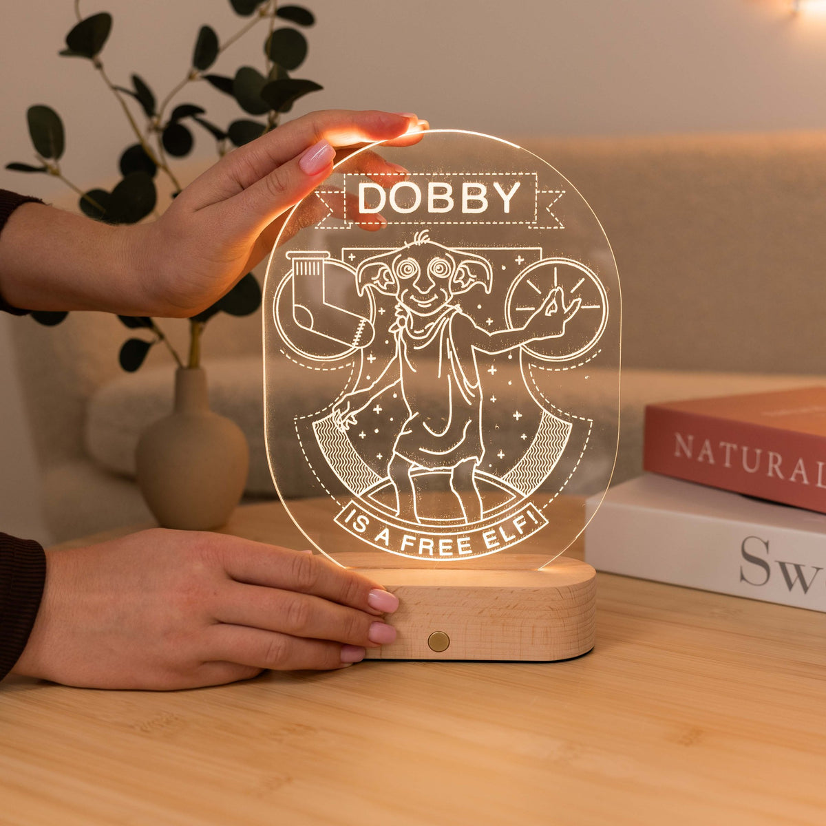 Acrylic Harry Potter Night Light - Dobby Free Elf by Enjoy The Wood