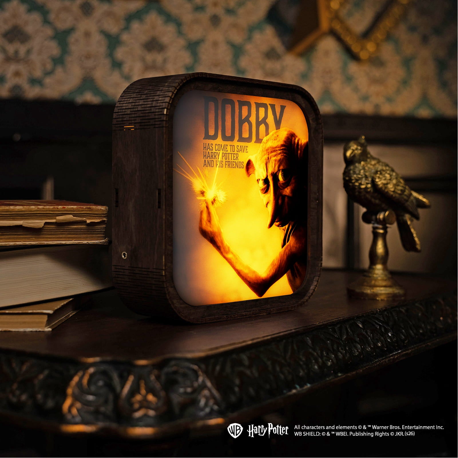 Veilleuse Harry Potter en bois et acrylique-Dobby est venu sauver