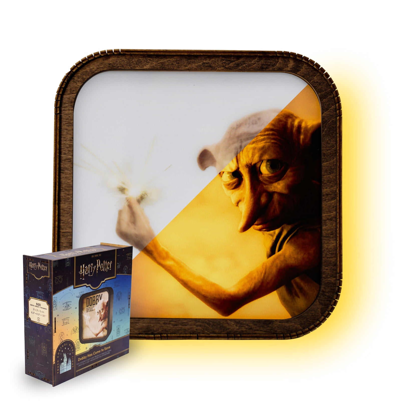 Veilleuse Harry Potter en bois et acrylique-Dobby est venu sauver