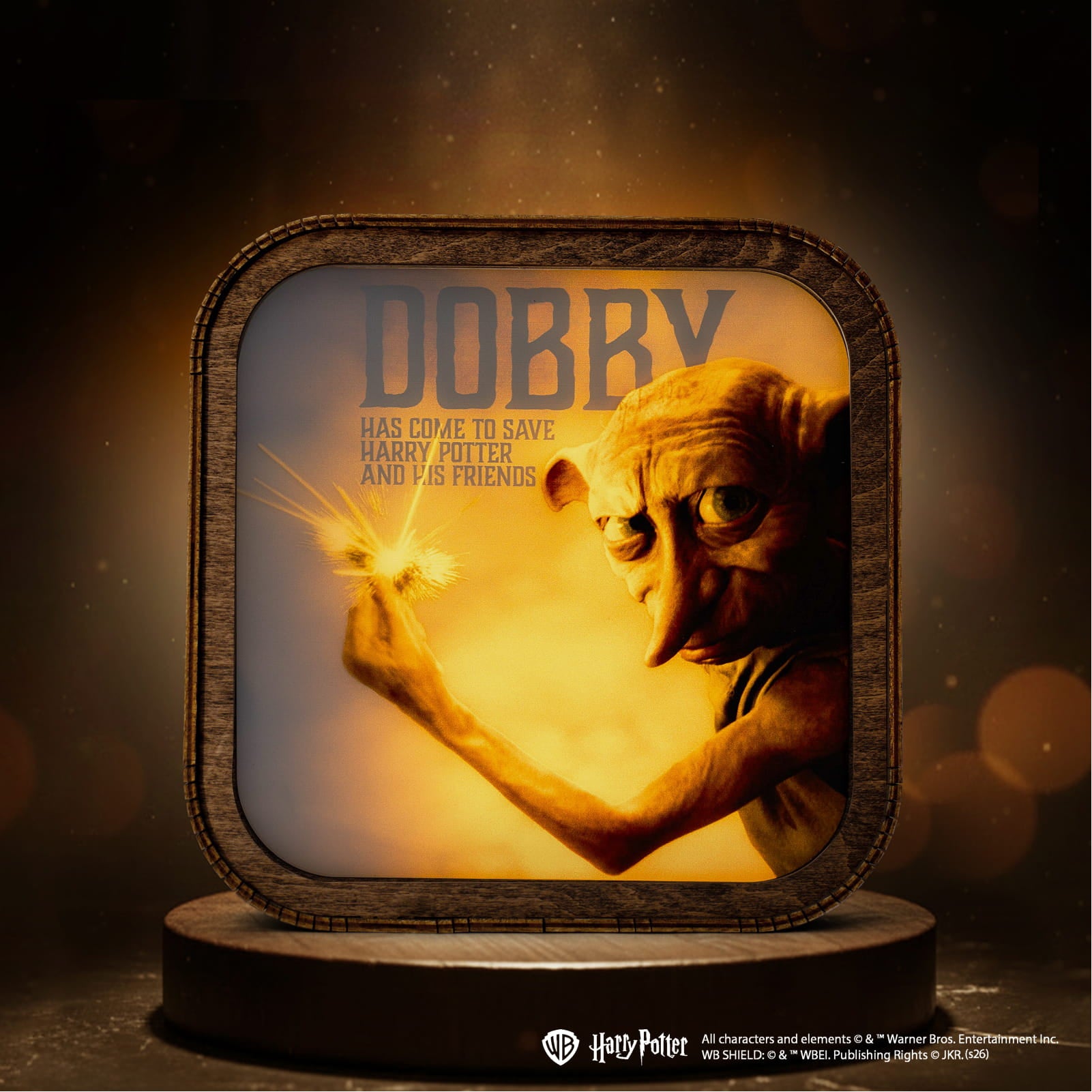 Veilleuse Harry Potter en bois et acrylique-Dobby est venu sauver