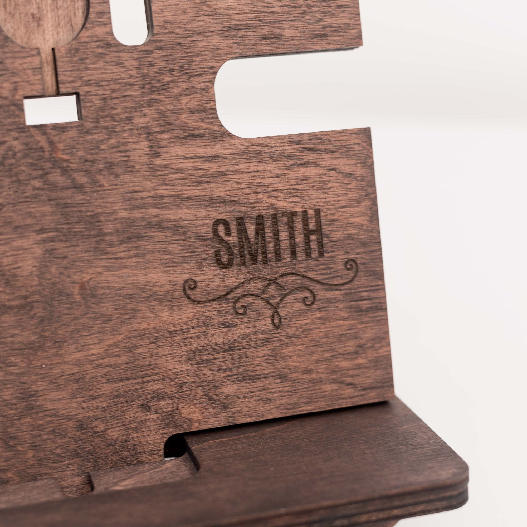 wooden docking station