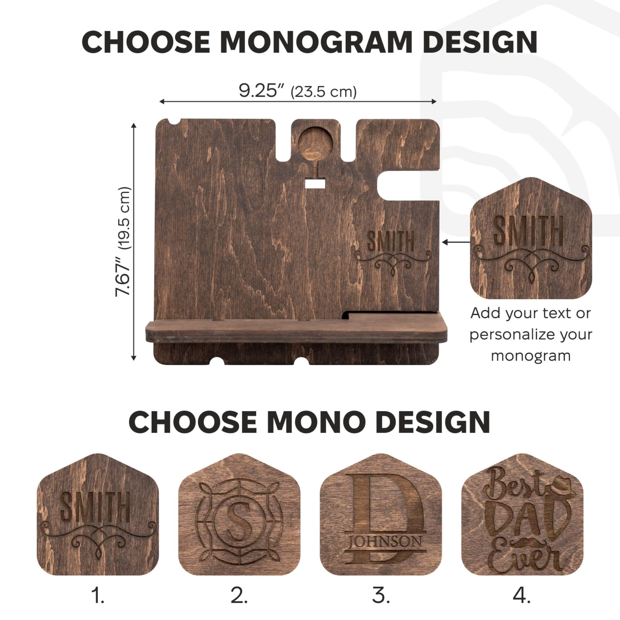 wooden phone docking station