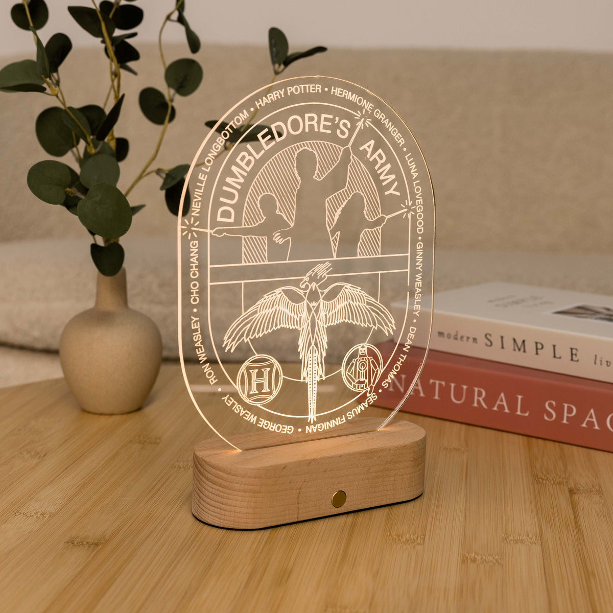 Acrylic Harry Potter Night Light - Dumbledore's Army by Enjoy The Wood