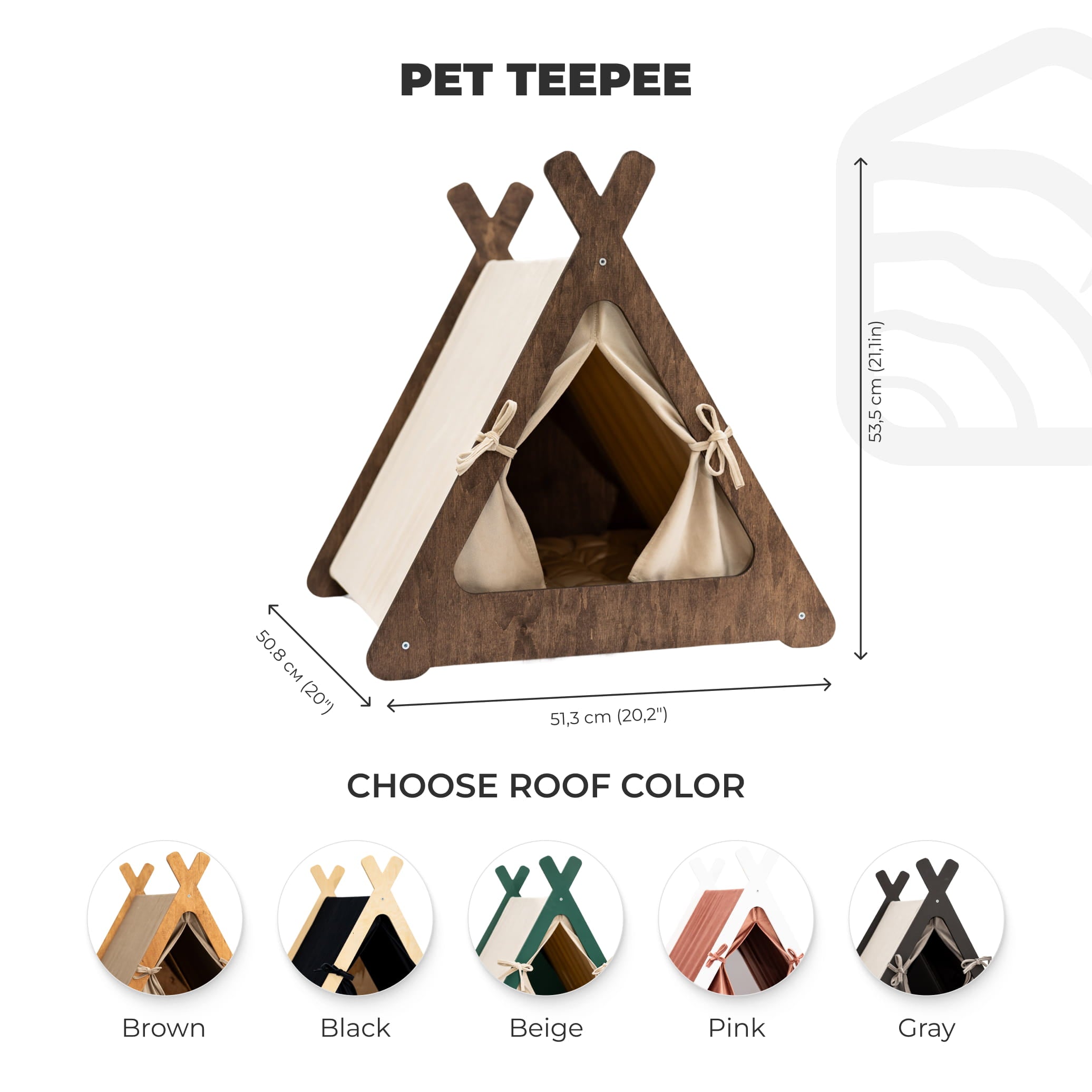 Niche pour chien en bois style cabine-Noir