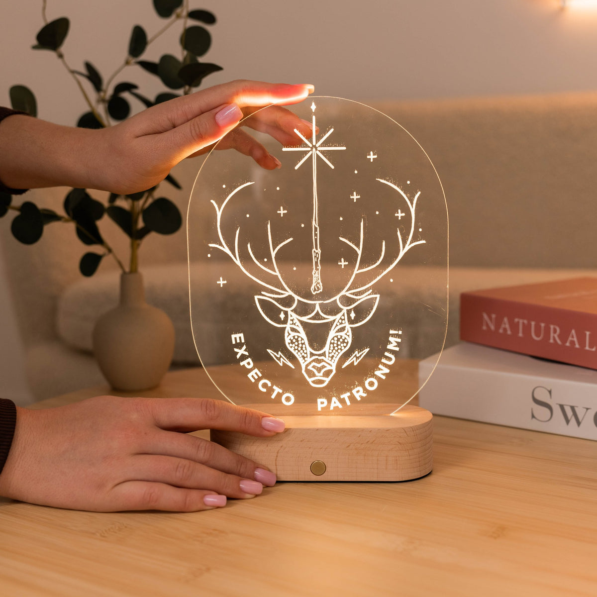 Acrylic Harry Potter Night Light - Expecto Patronum by Enjoy The Wood