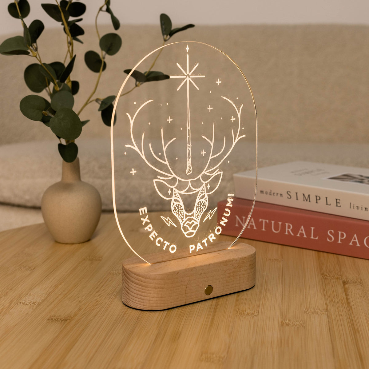 Acrylic Harry Potter Night Light - Expecto Patronum by Enjoy The Wood