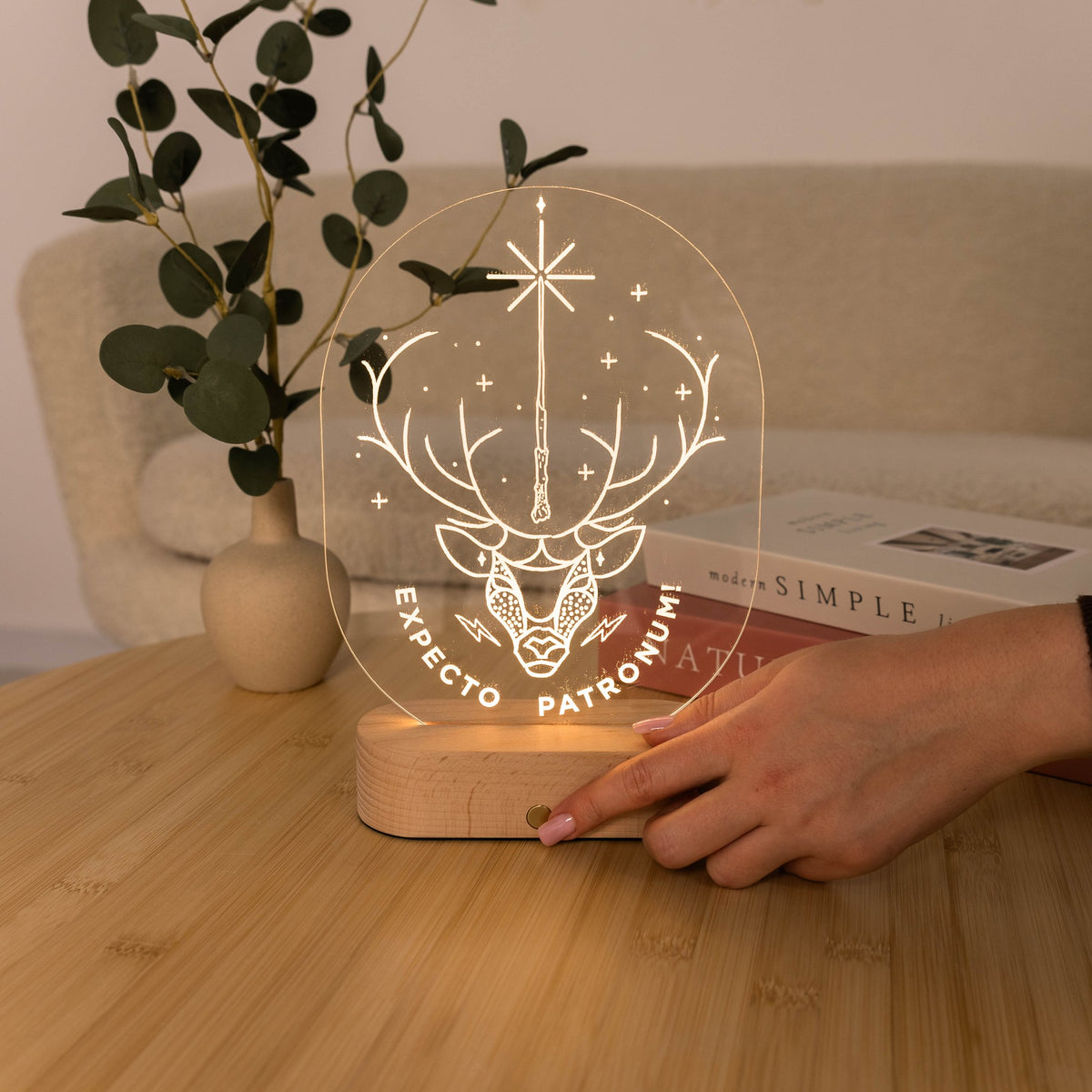 Acrylic Harry Potter Night Light - Expecto Patronum by Enjoy The Wood