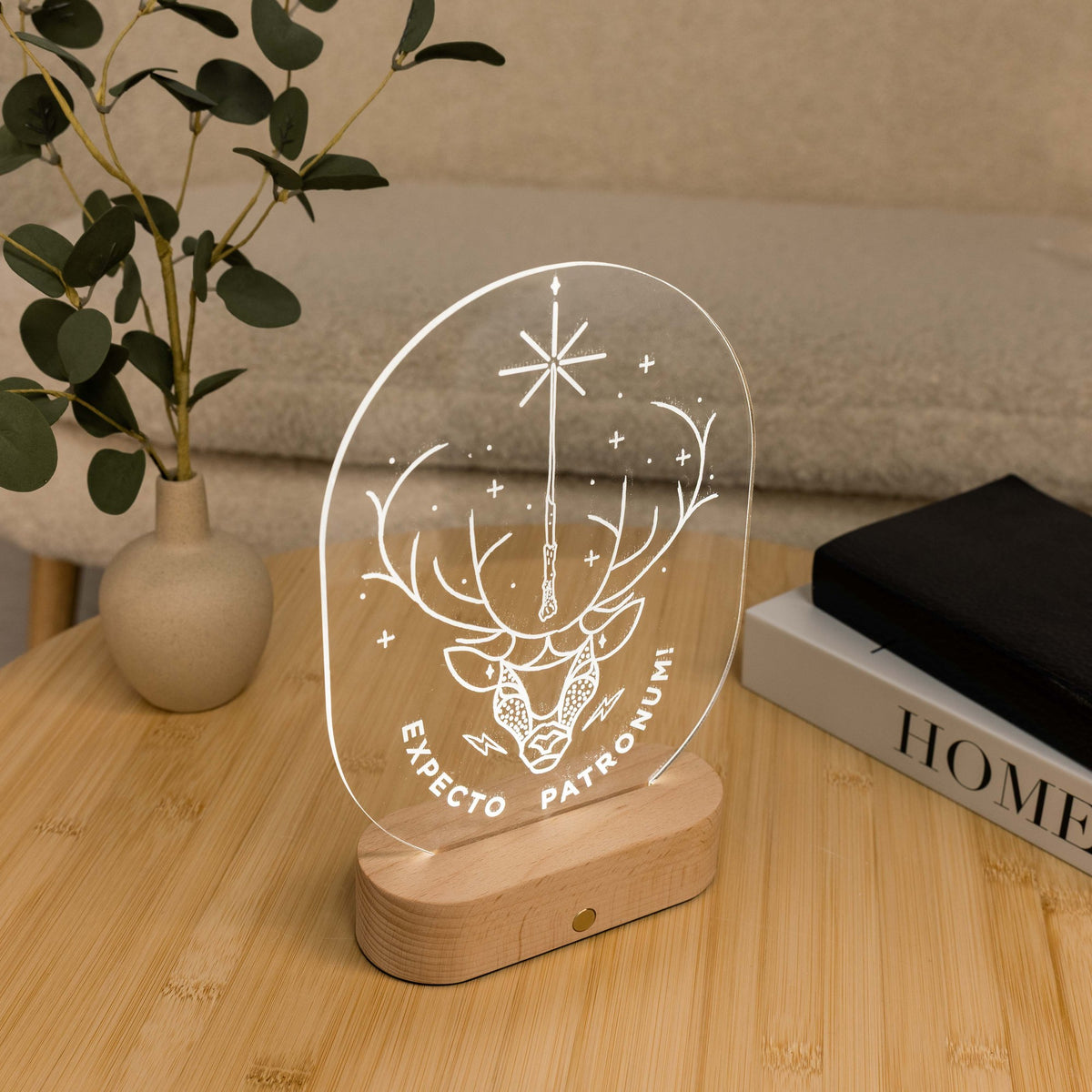 Acrylic Harry Potter Night Light - Expecto Patronum by Enjoy The Wood