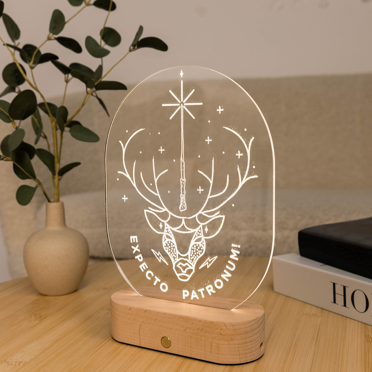 Acrylic Harry Potter Night Light - Expecto Patronum by Enjoy The Wood