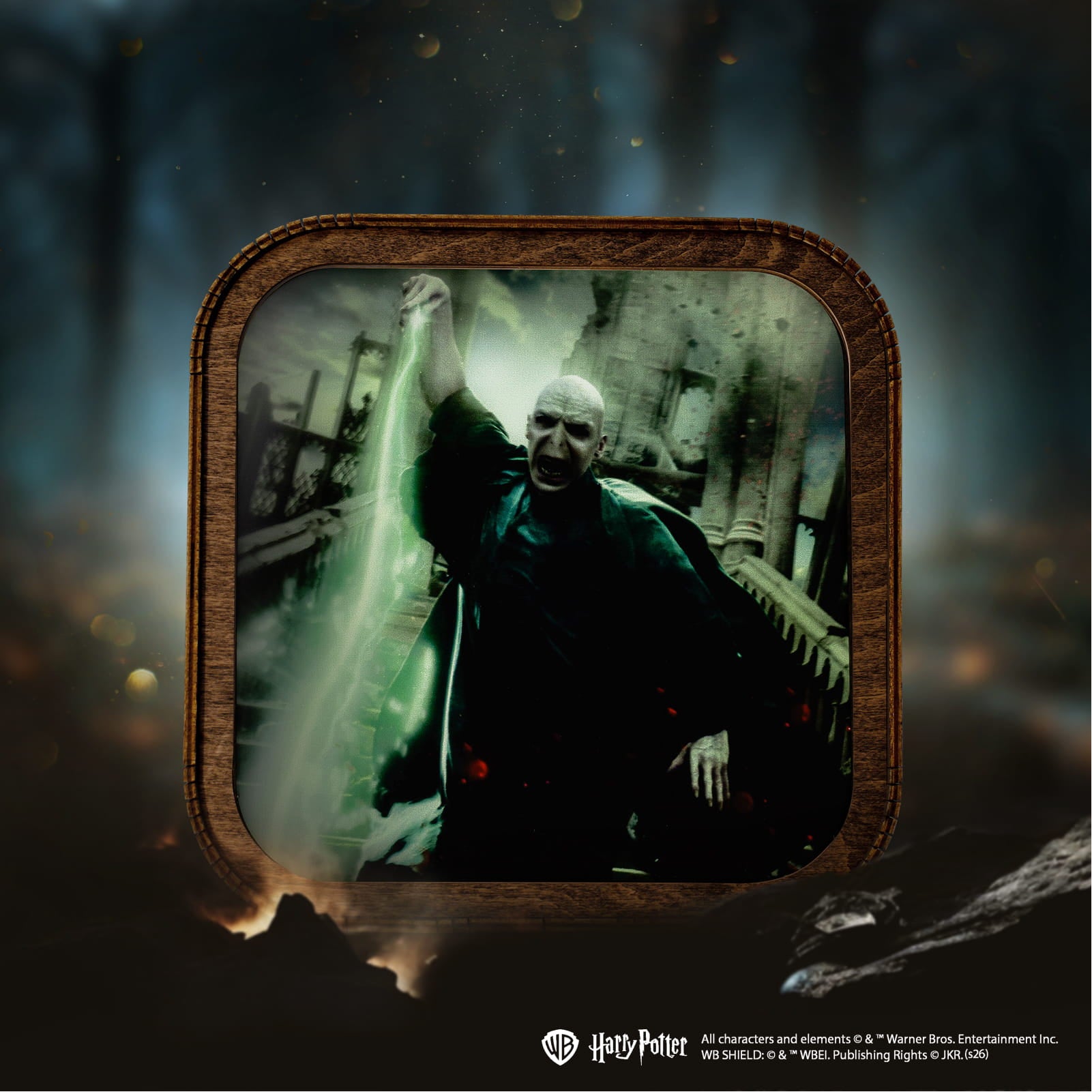 Wooden Acrylic Harry Potter Night Light - Forbidden Spell