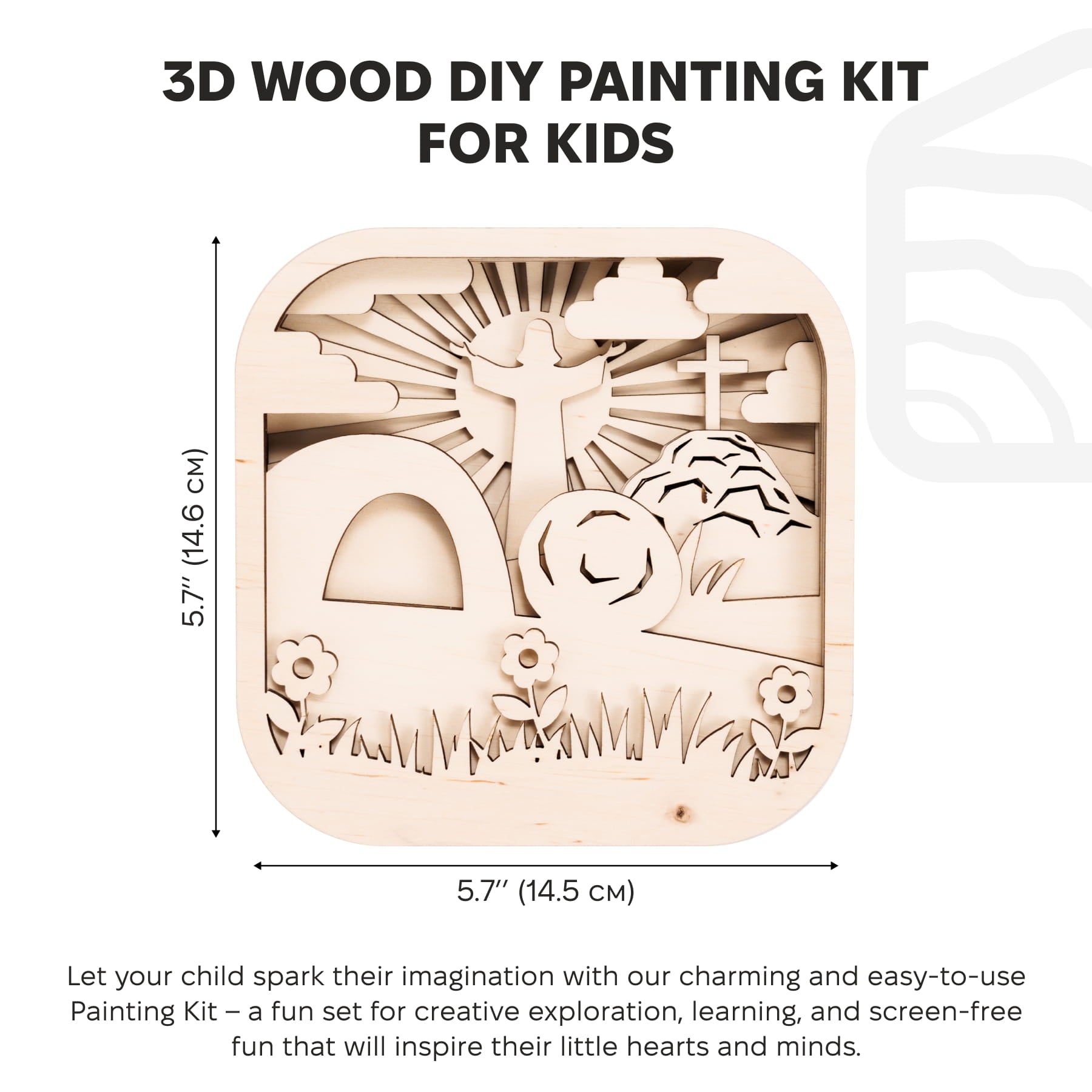 3D DIY Wood Painting Kit for Kids - He Is Risen by Enjoy The Wood