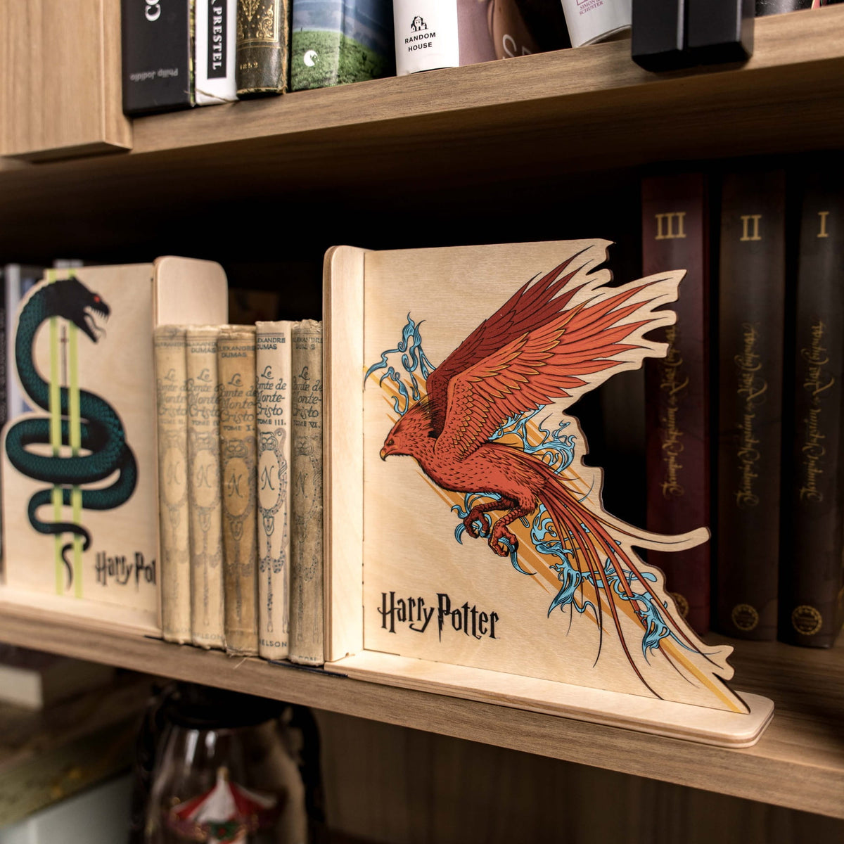 Harry Potter Bookends - Serpent & Phoenix