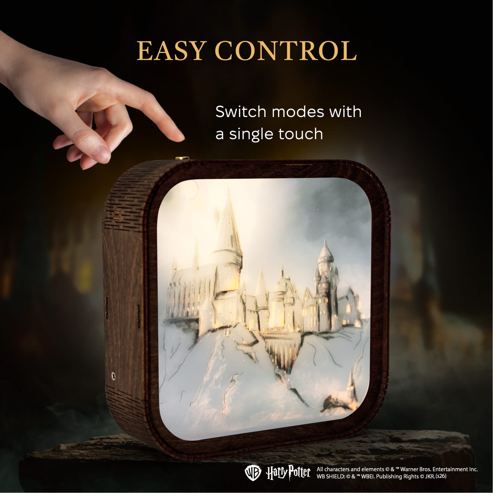 Wooden Acrylic Harry Potter Night Light - Hogwarts After Curfew by Enjoy The Wood