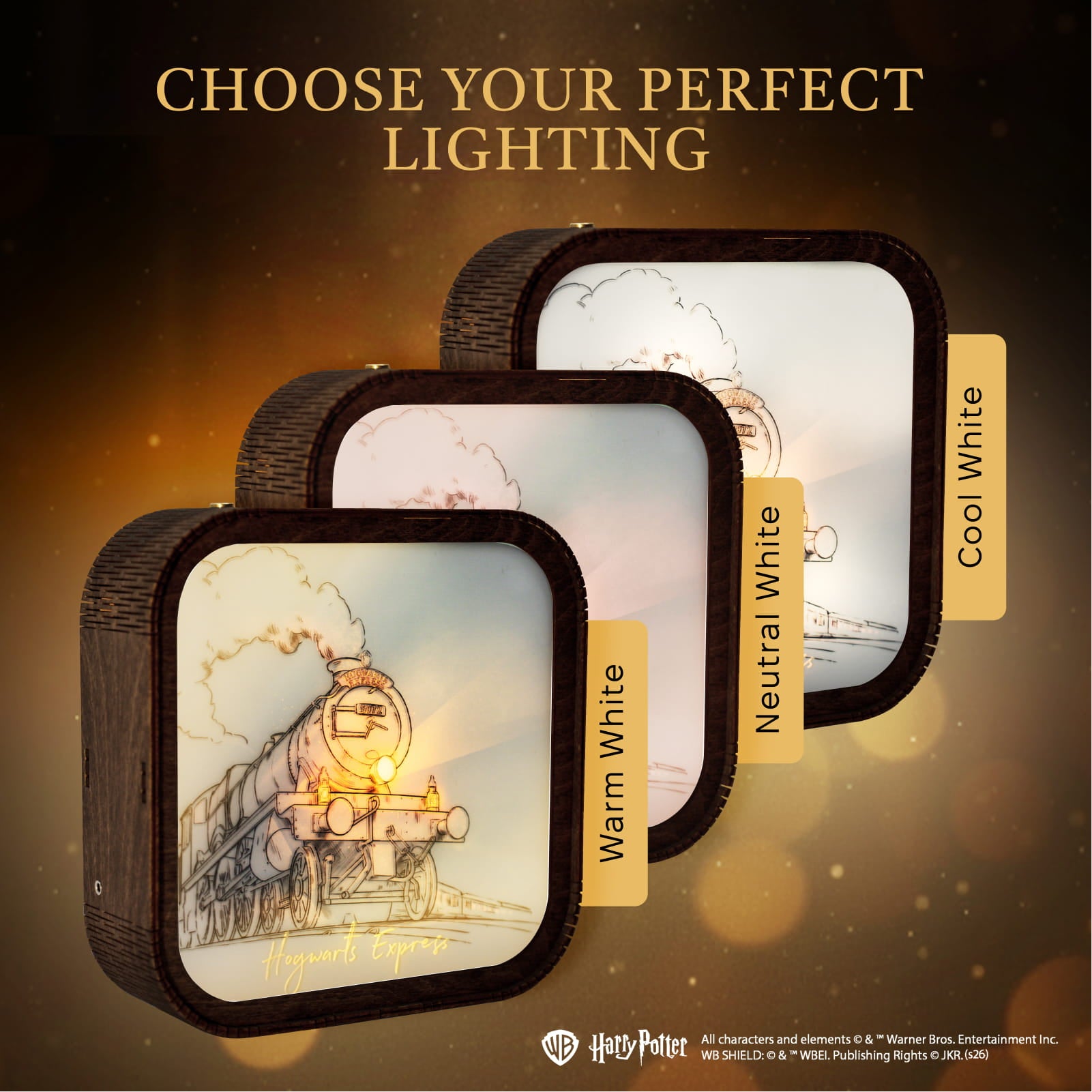 Wooden Acrylic Harry Potter Night Light - Hogwarts Express by Enjoy The Wood