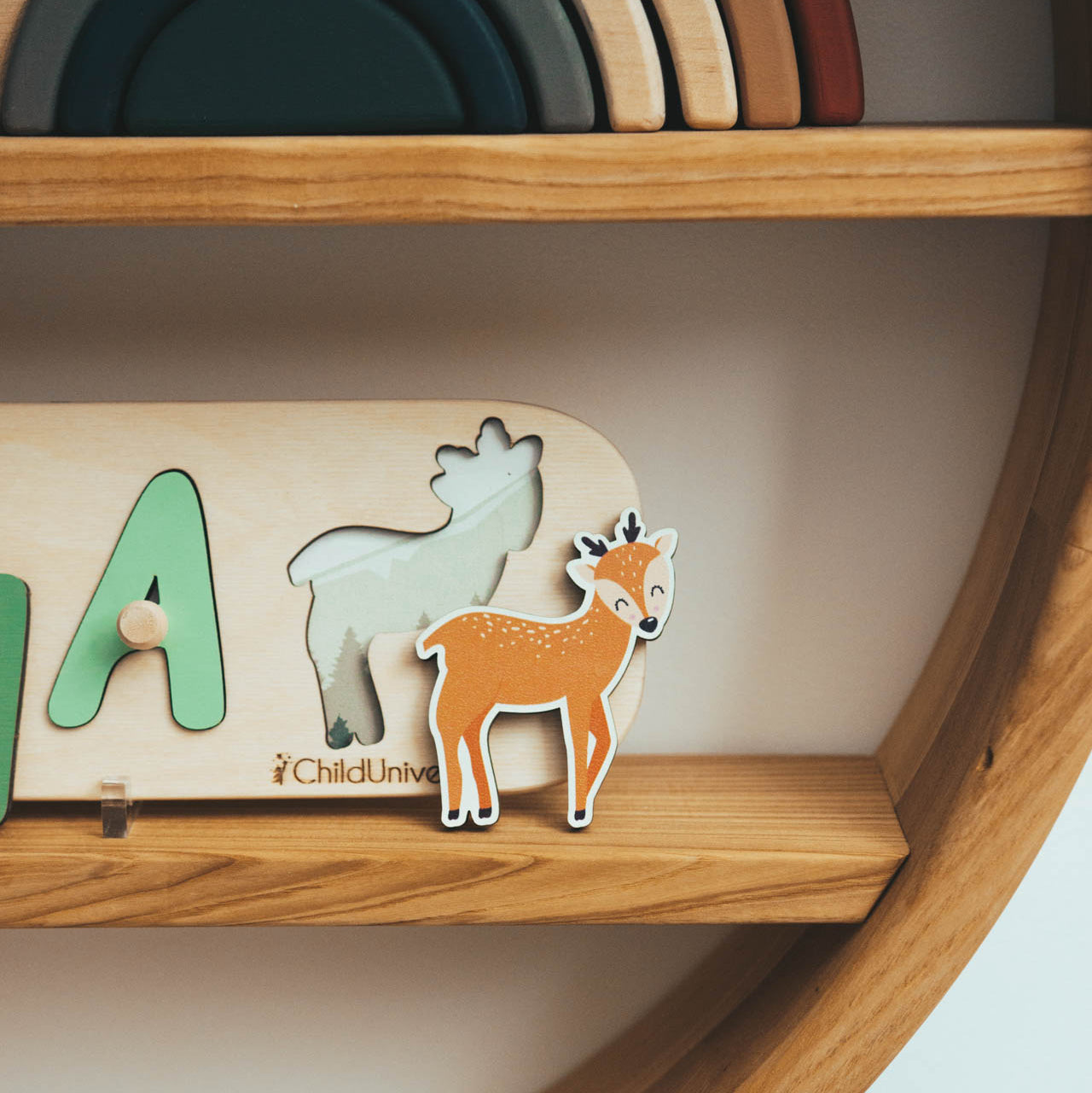 Handmade wooden name puzzle gift