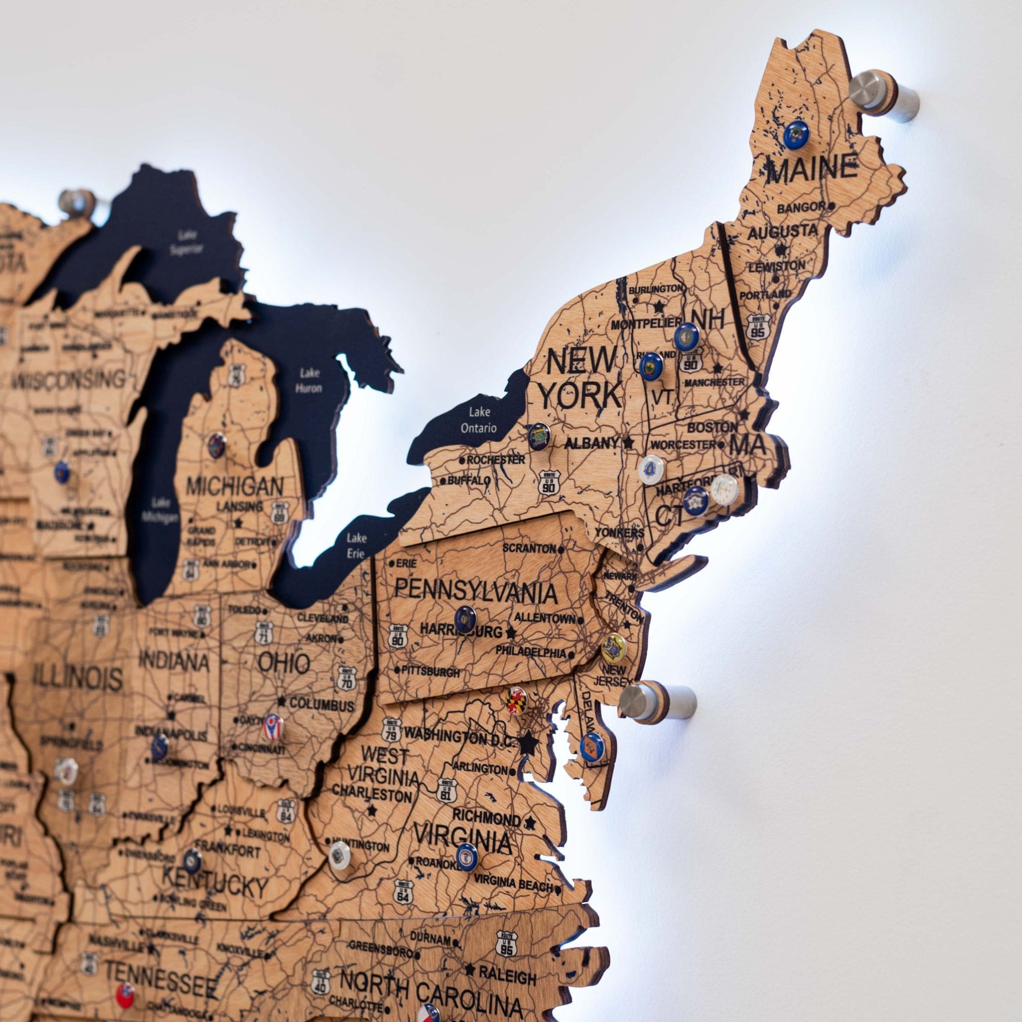 wooden puzzle map of usa