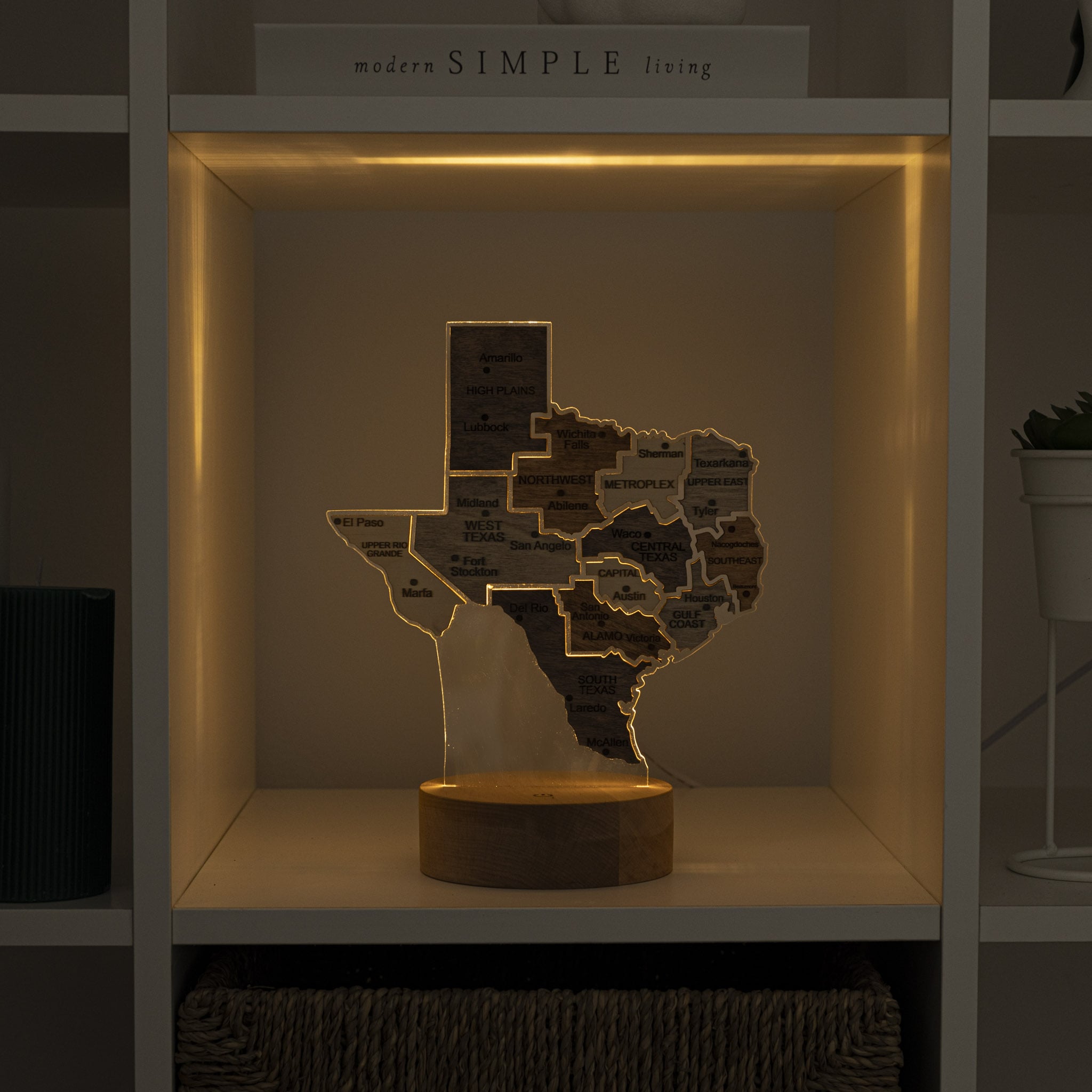 Night Light - Map of Texas State