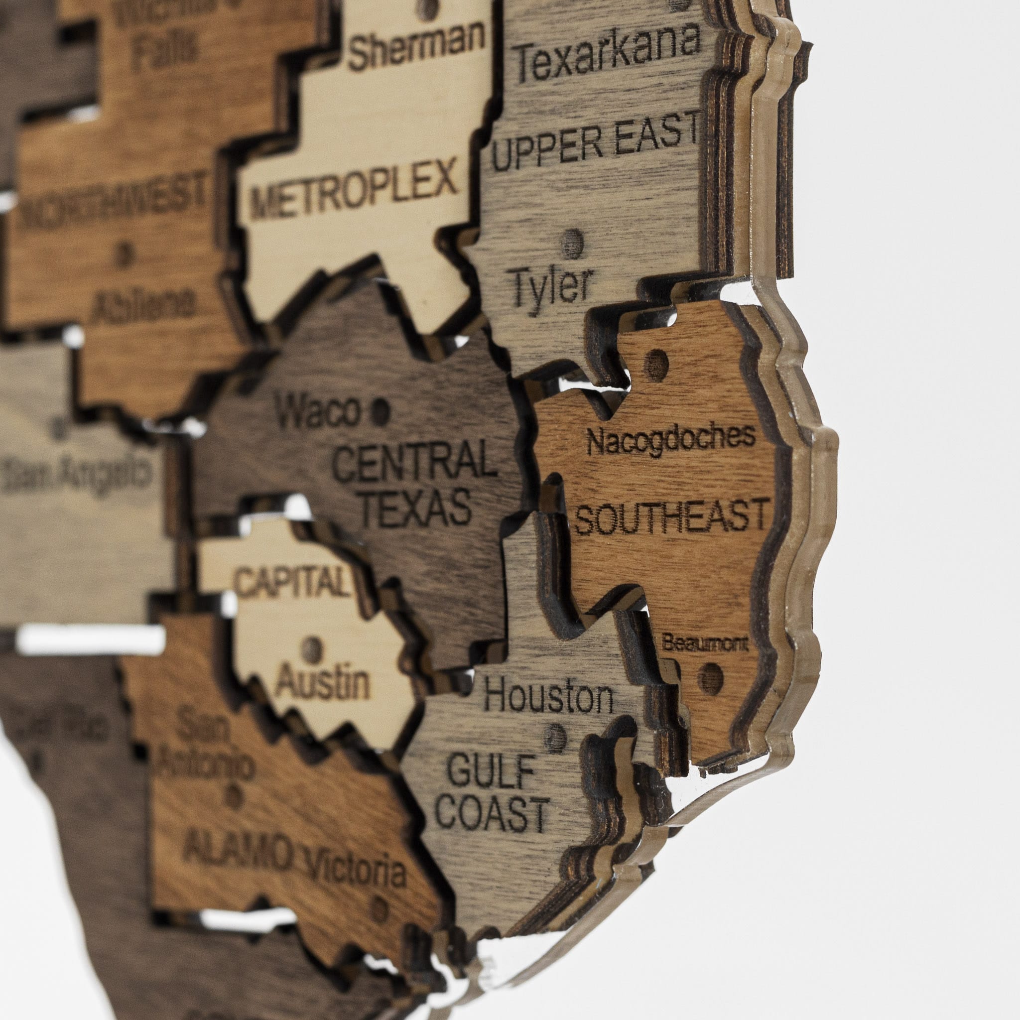 Night Light - Map of Texas State