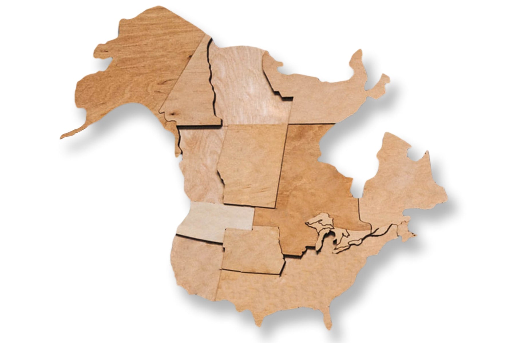 light wooden map blank