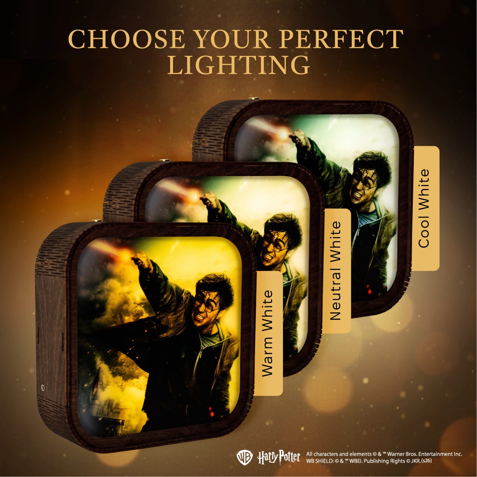 Wooden Acrylic Harry Potter Night Light - Light of Expelliarmus