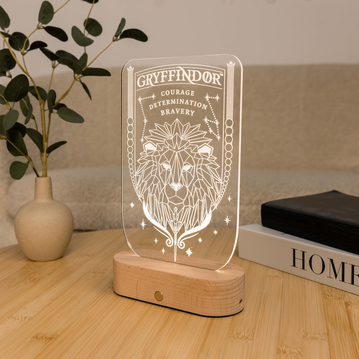 Acrylic Harry Potter Night Light - Lion of Gryffindor by Enjoy The Wood