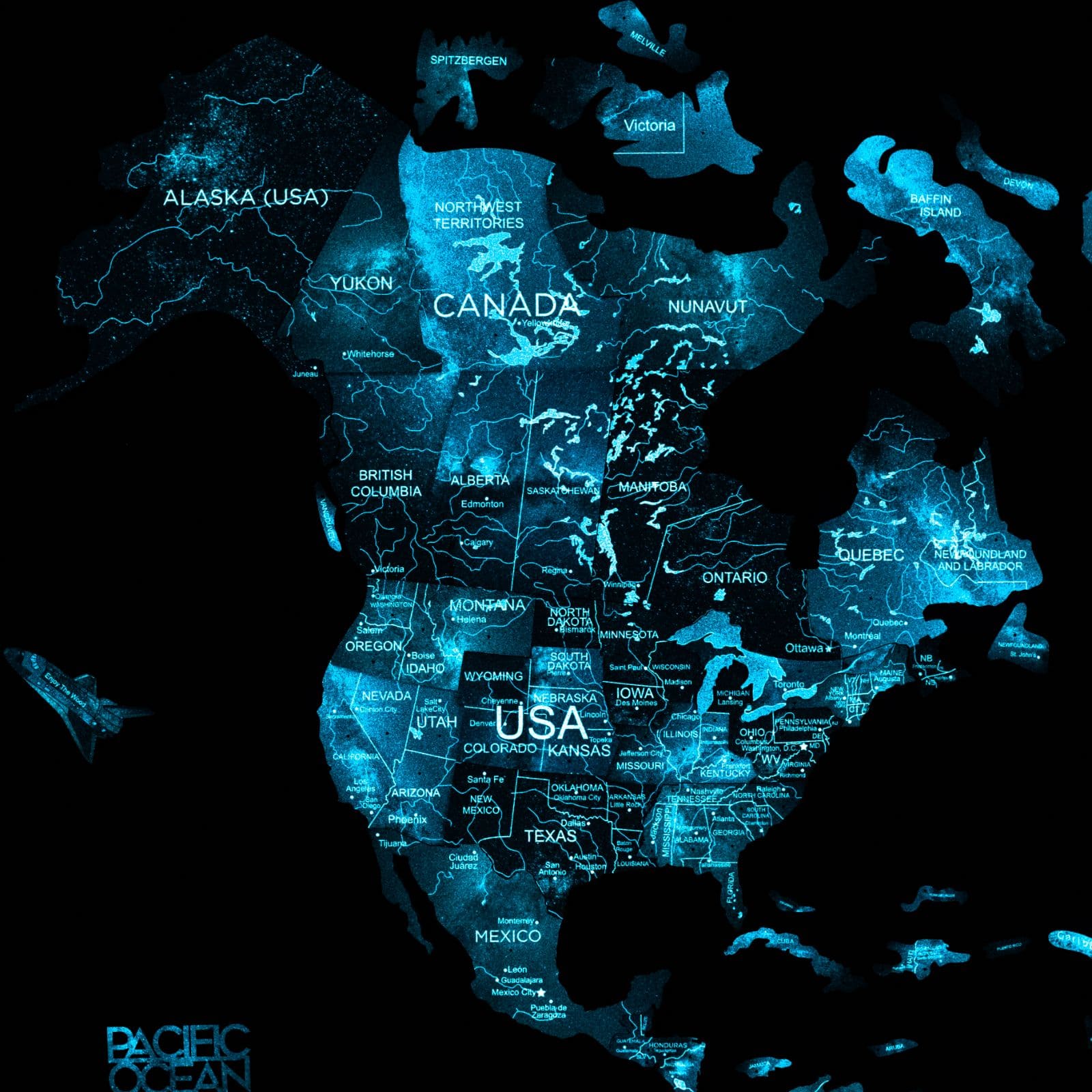 3D leuchtende/magnetische farbige hölzerne Weltkarte Raum