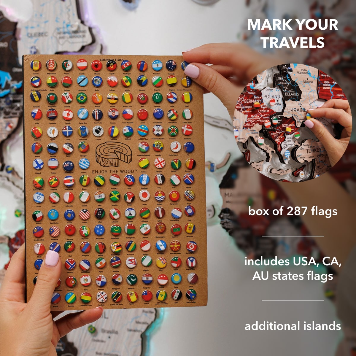 light up world map wall hanging