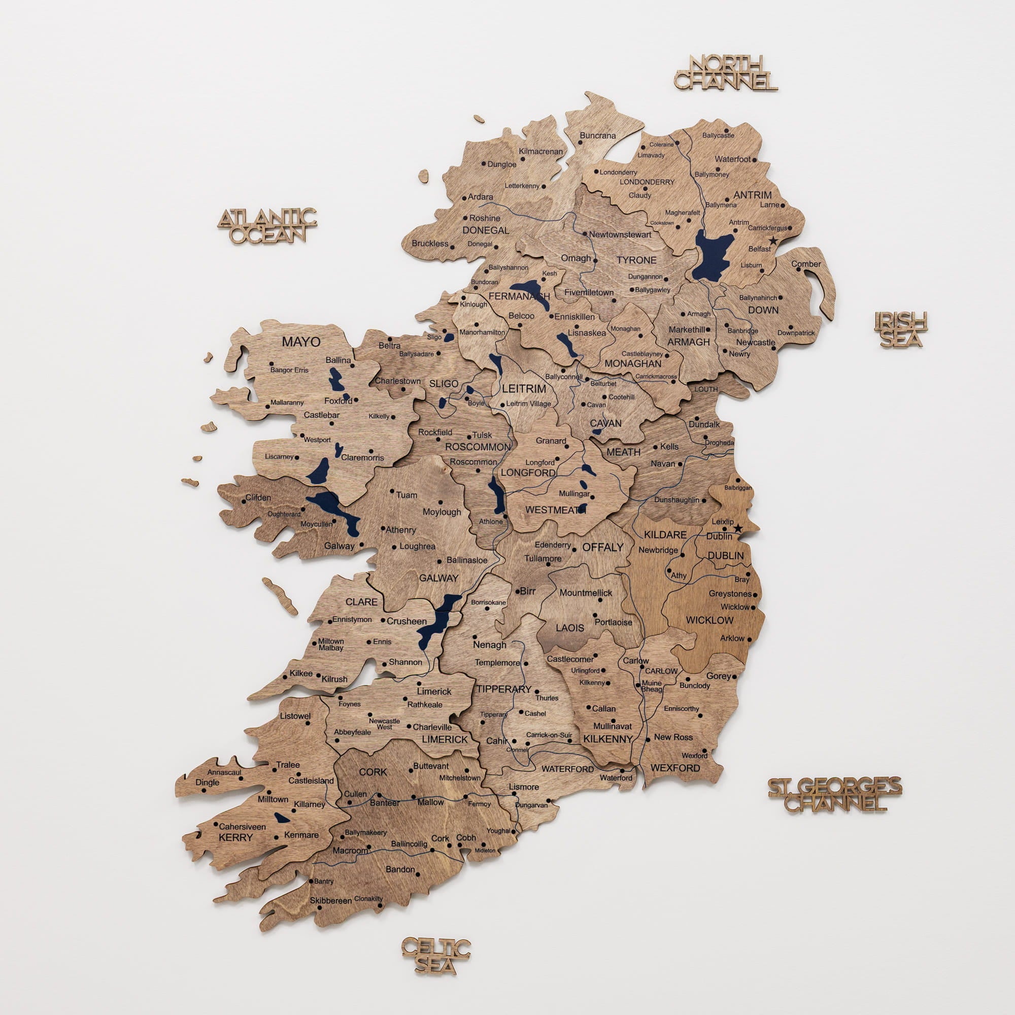 3D Wooden Map of Ireland - Terra by Enjoy The Wood