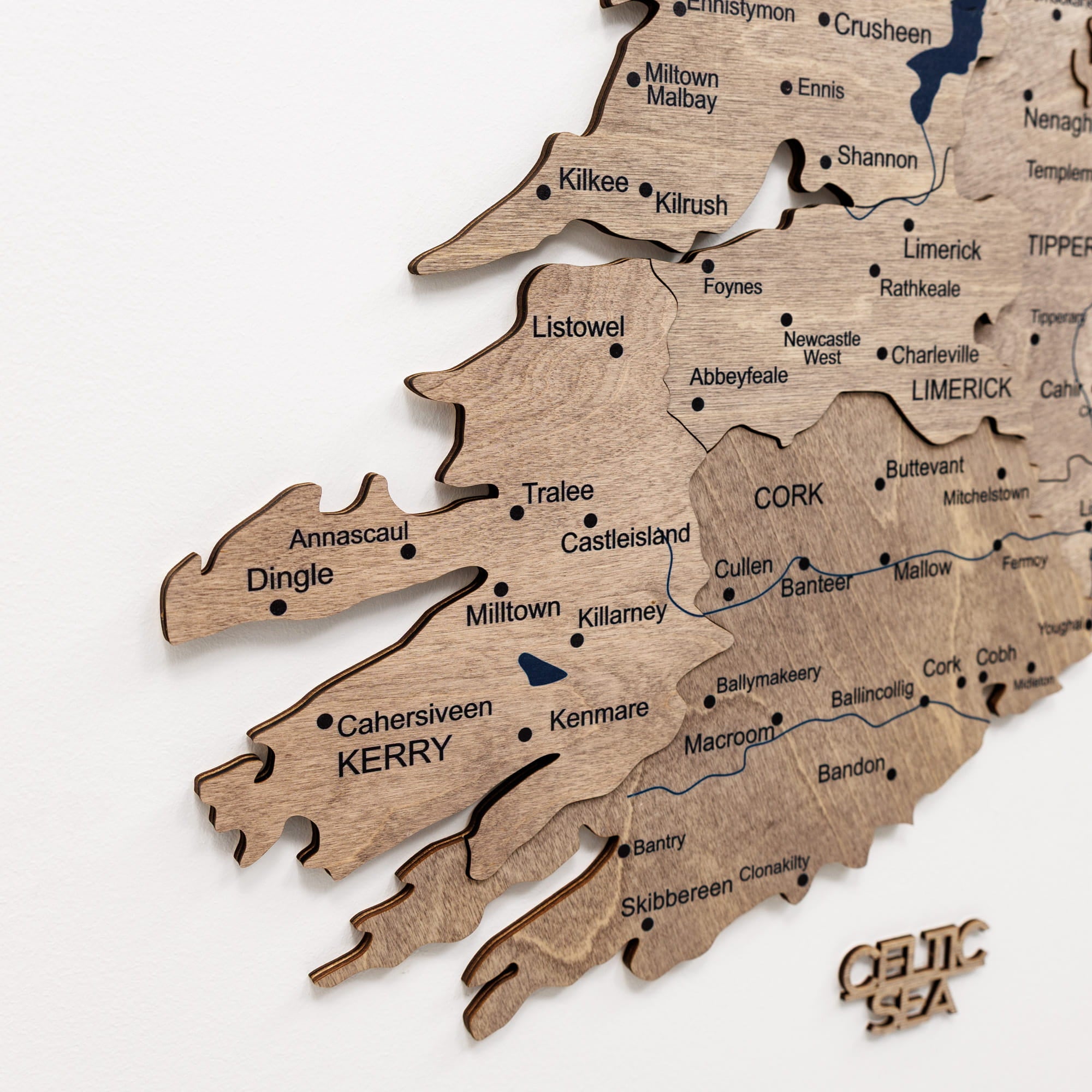 3D Wooden Map of Ireland - Terra by Enjoy The Wood