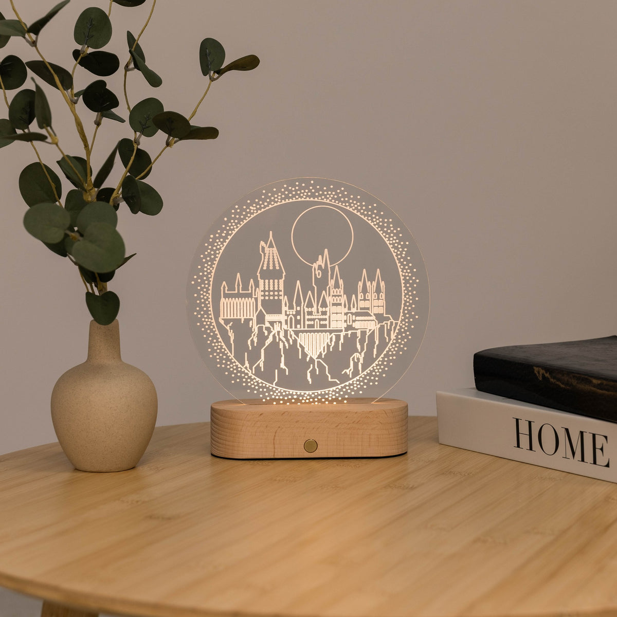 Acrylic Harry Potter Night Light - Midnight at Hogwarts by Enjoy The Wood