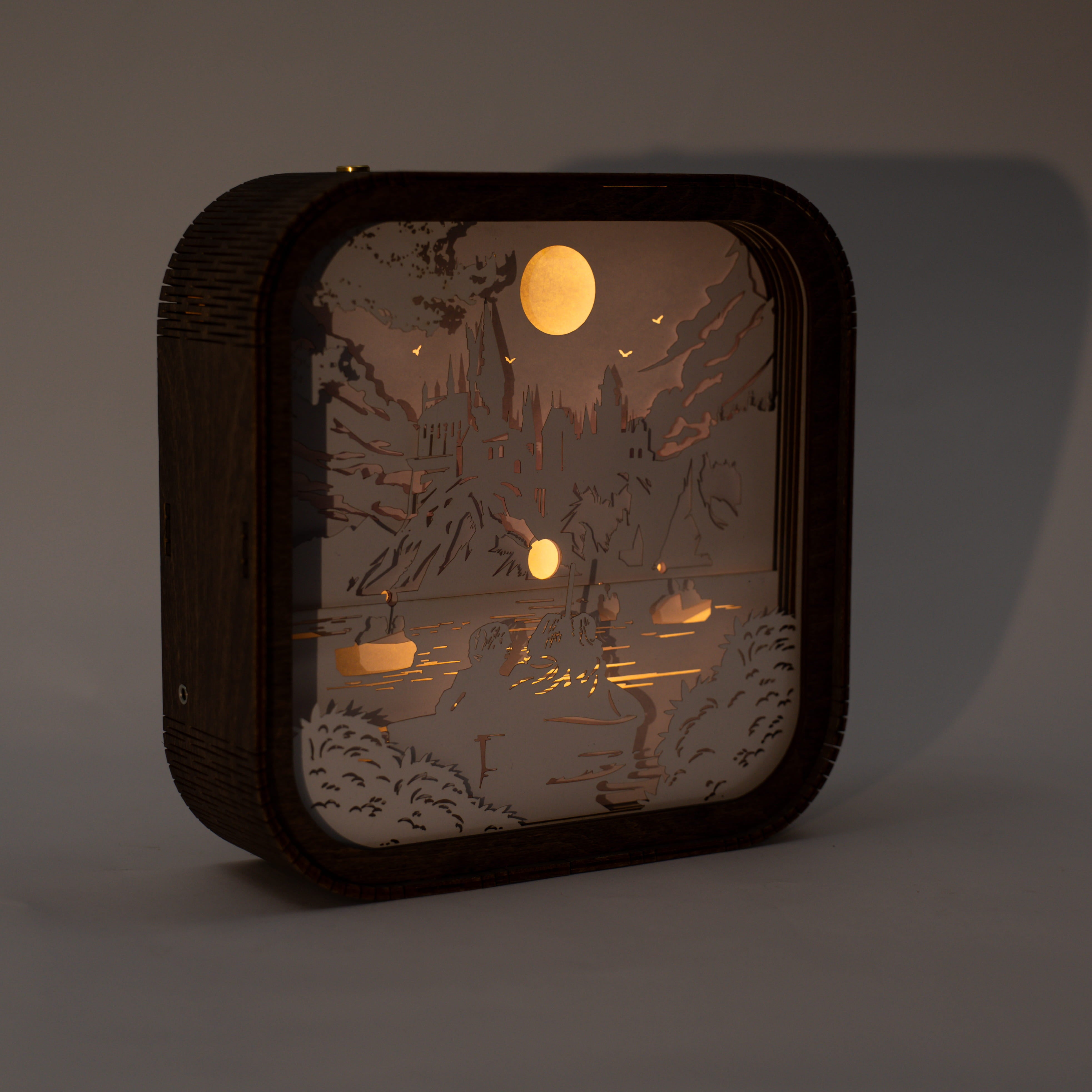 Wooden Paper Night Light - Journey to Hogwarts by Enjoy The Wood
