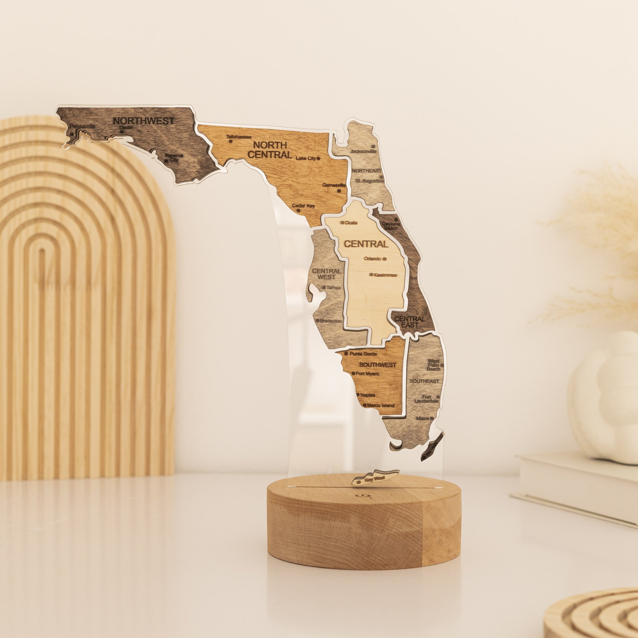 Night Light - Map of Florida State