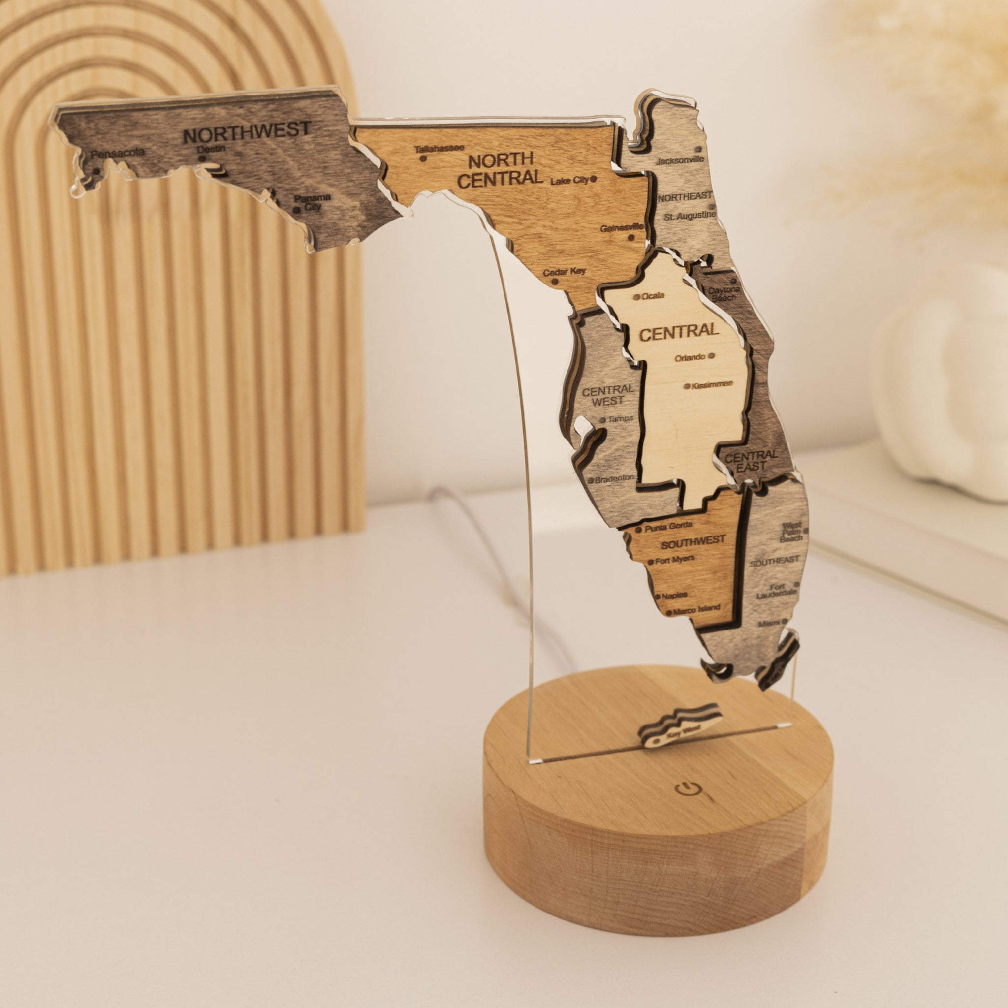 Night Light - Map of Florida State