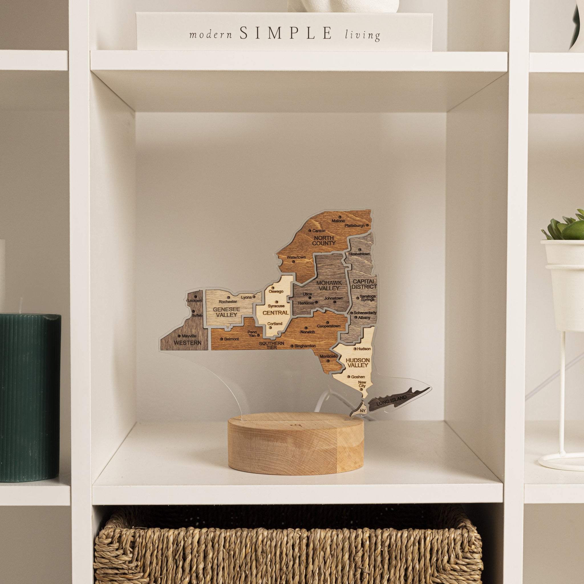 Night Light Map of New York