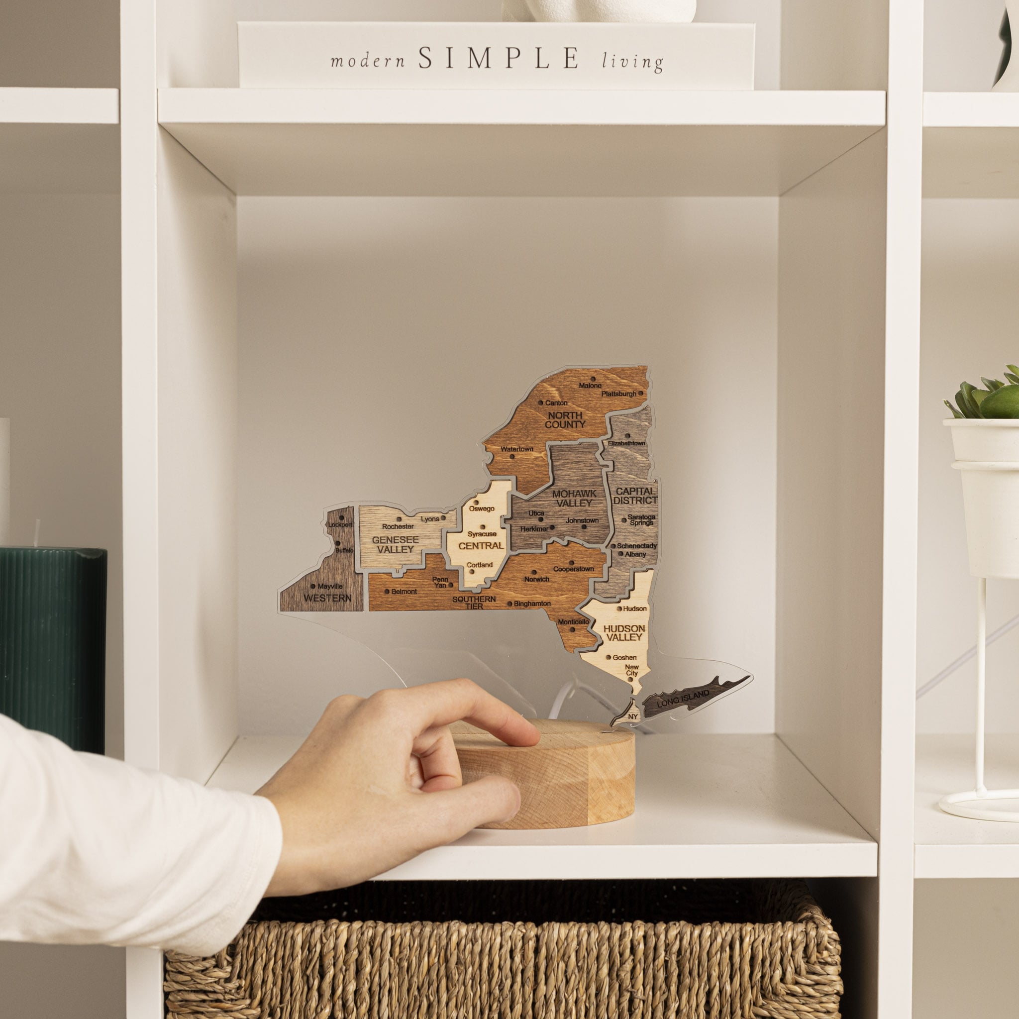 Night Light Map of New York