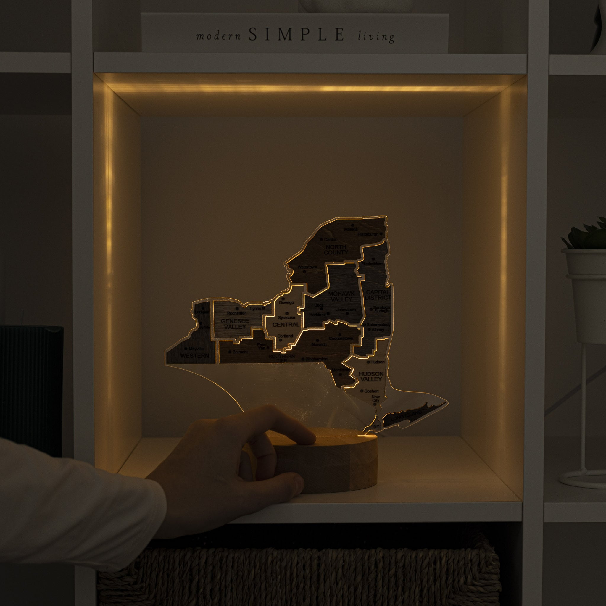 Night Light Map of New York