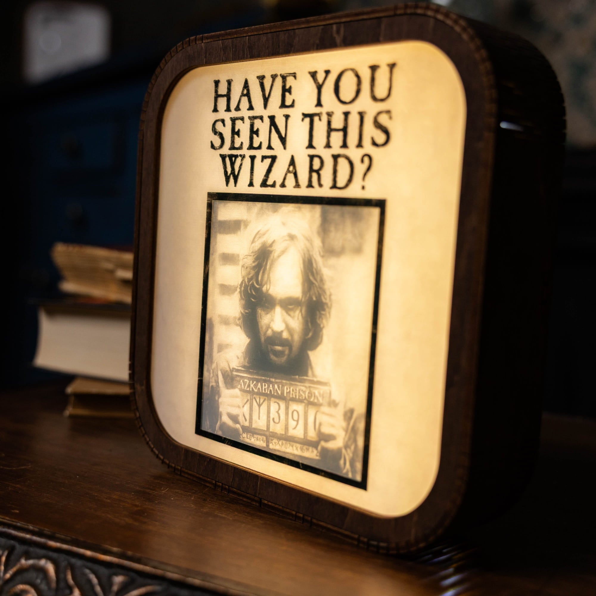 Wooden Acrylic Harry Potter Night Light - Azkaban Prisoner by Enjoy The Wood