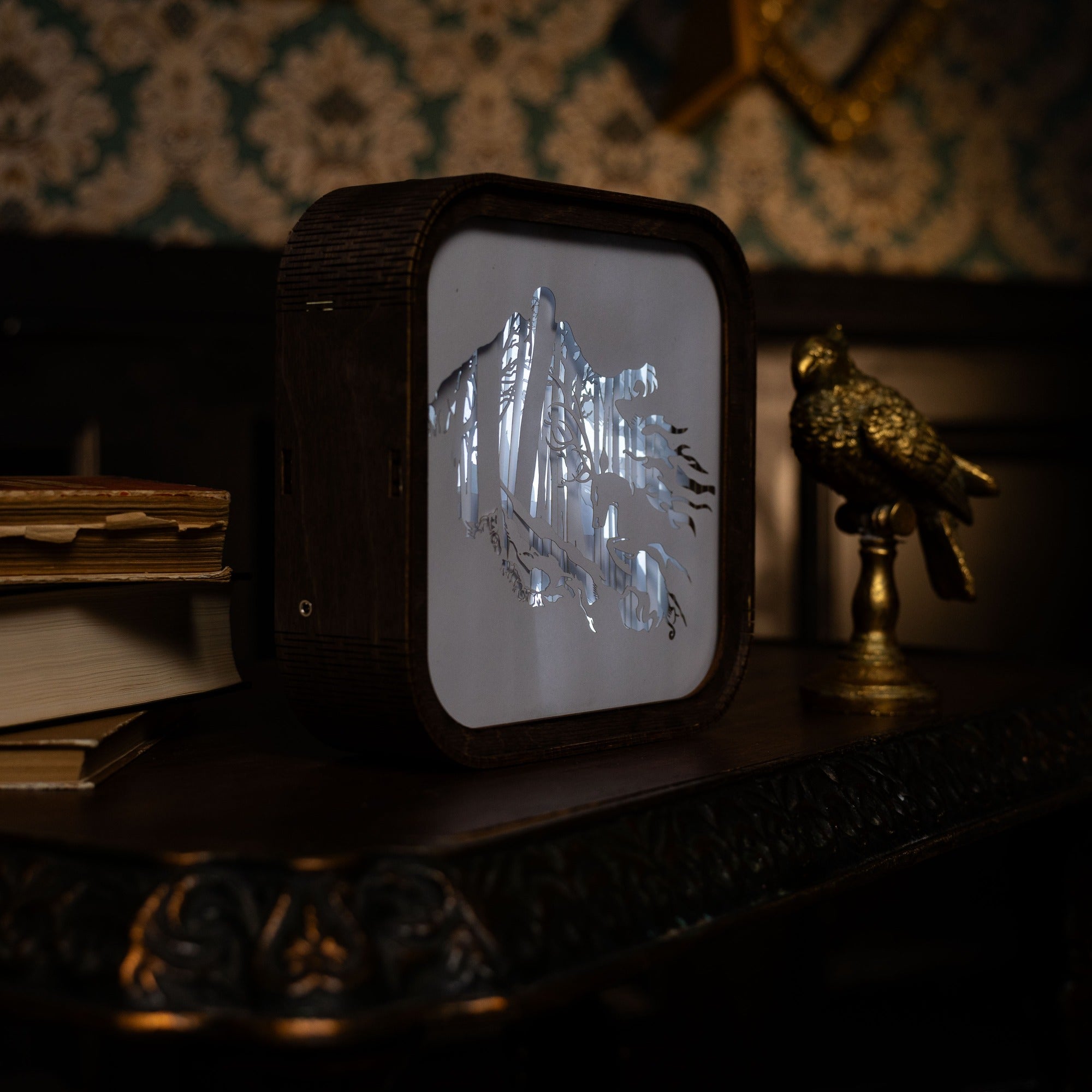 Wooden Harry Potter Night Light - Expecto Patronum by Enjoy The Wood