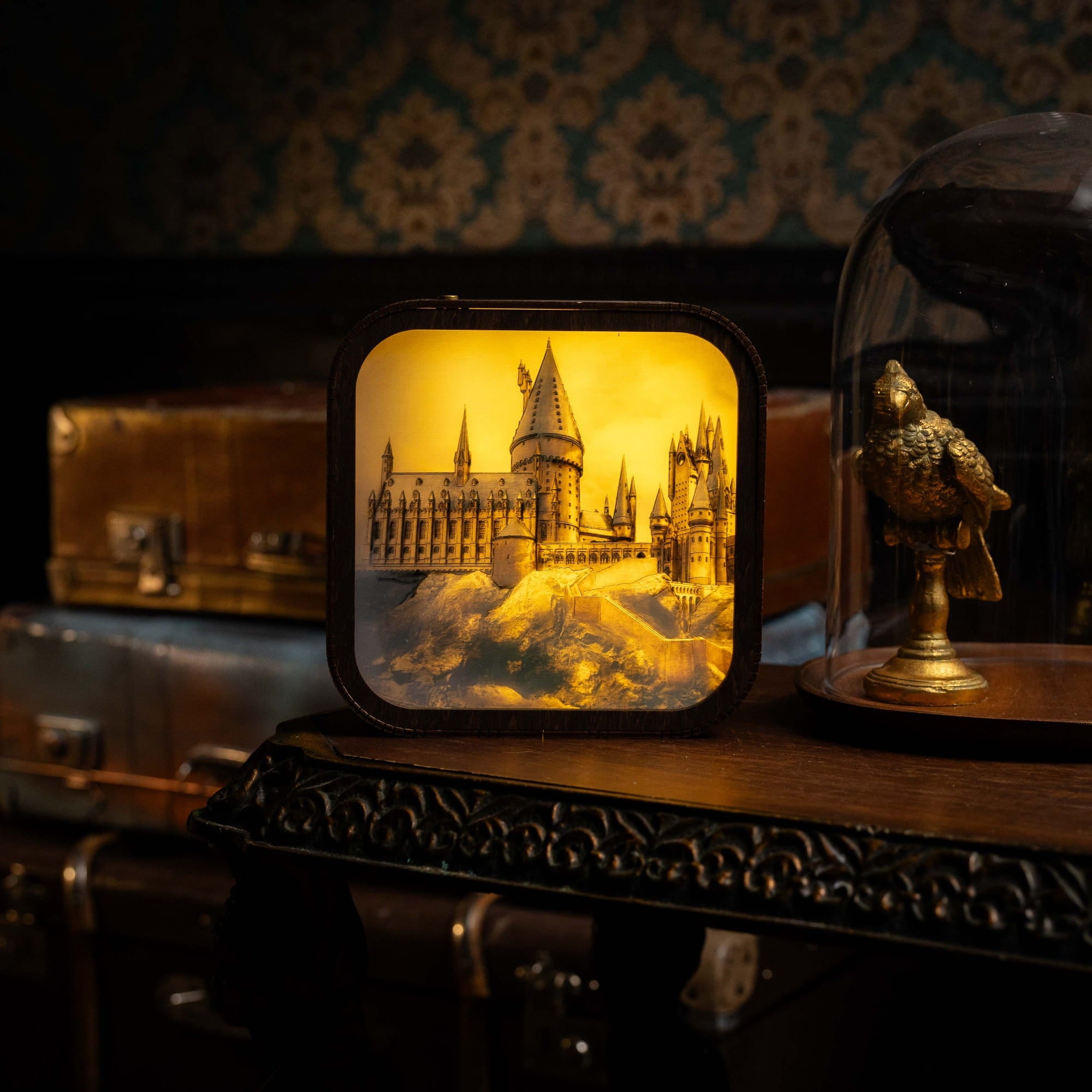 Wooden Acrylic Harry Potter Night Light - Hogwarts Castle by Enjoy The Wood