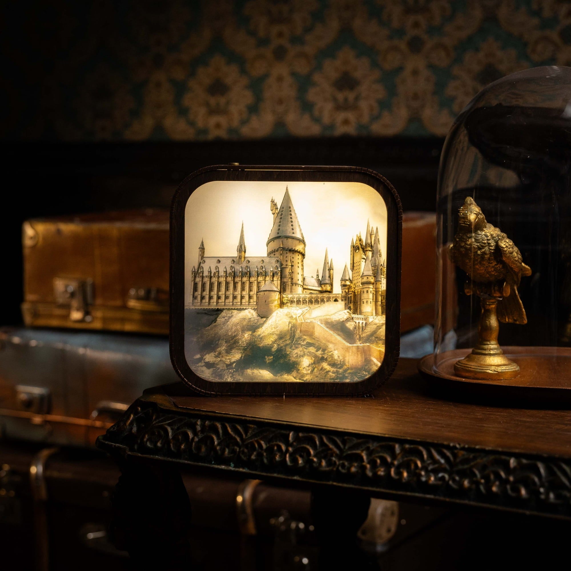Wooden Acrylic Harry Potter Night Light - Hogwarts Castle by Enjoy The Wood