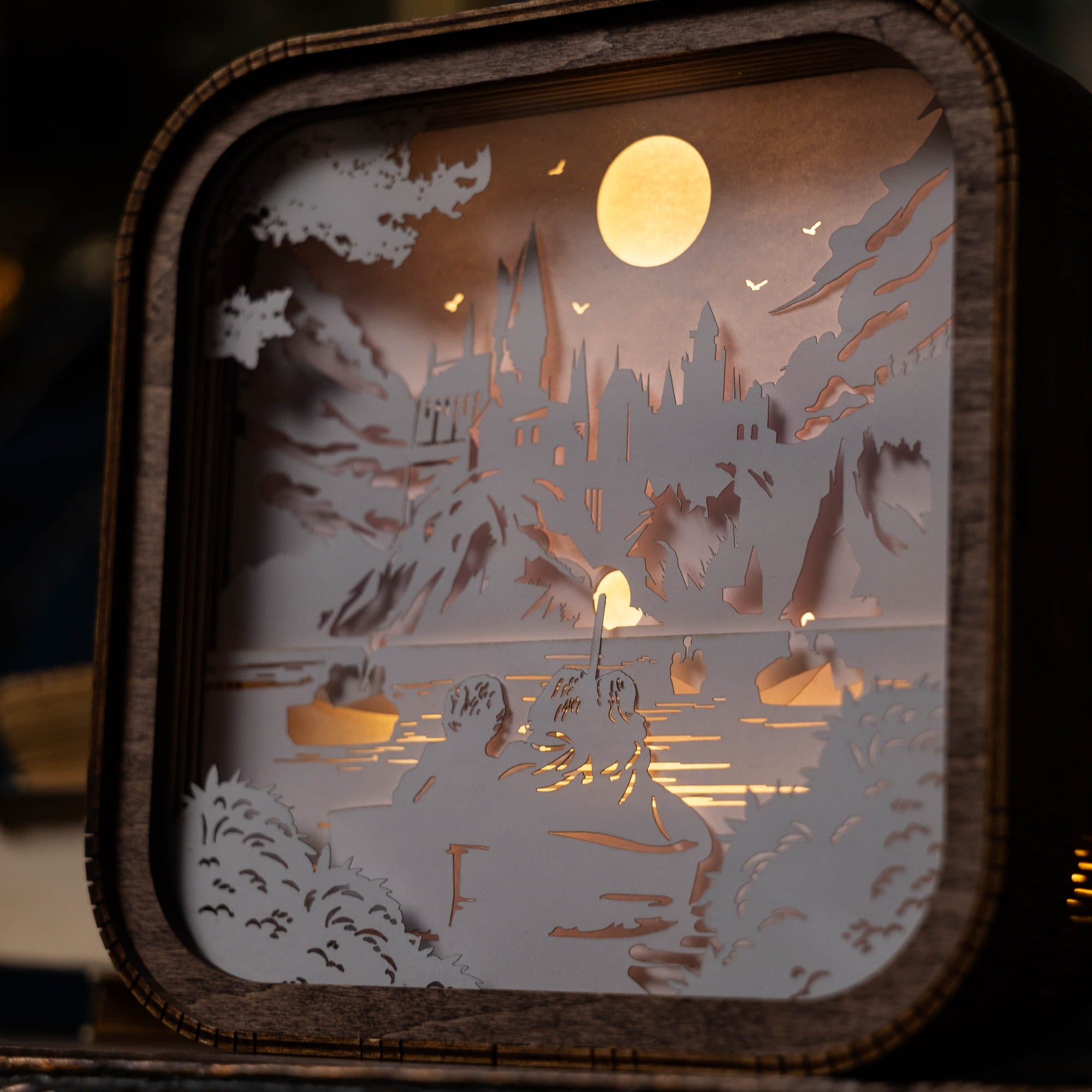 Wooden Harry Potter Night Light - Journey to Hogwarts by Enjoy The Wood