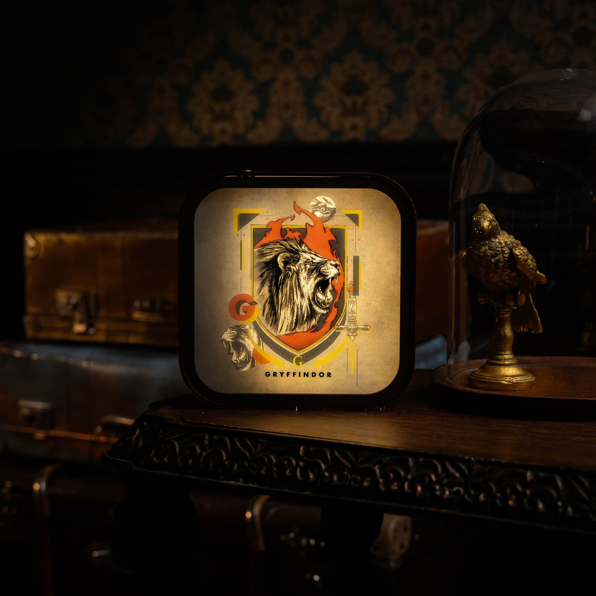Wooden Acrylic Harry Potter Night Light - Lion of Gryffindor by Enjoy The Wood