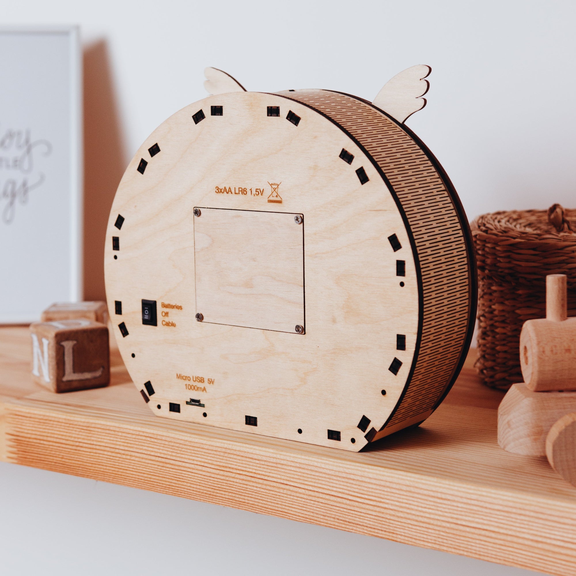 wooden kids night light