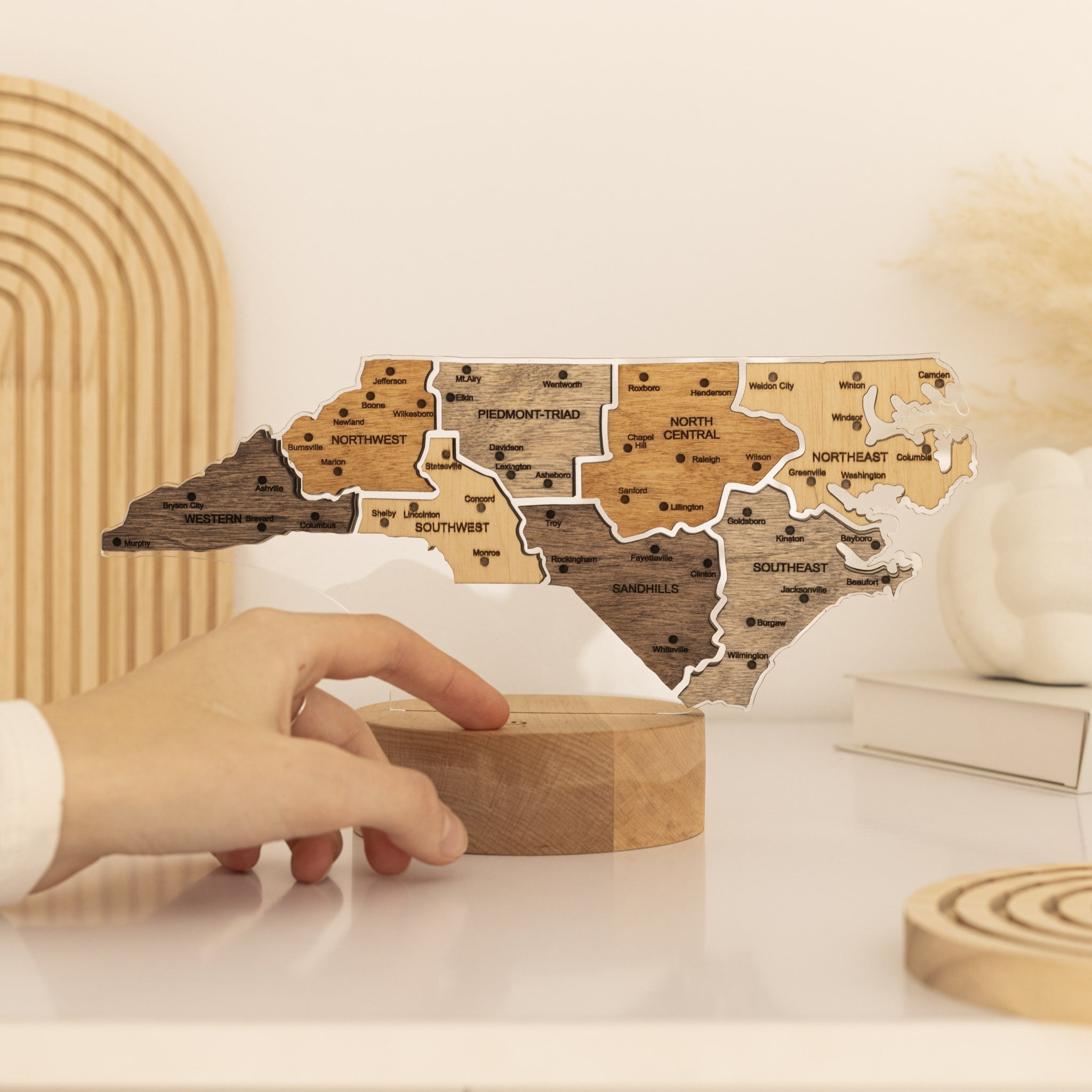 Luz de noche - Mapa de EE. UU.