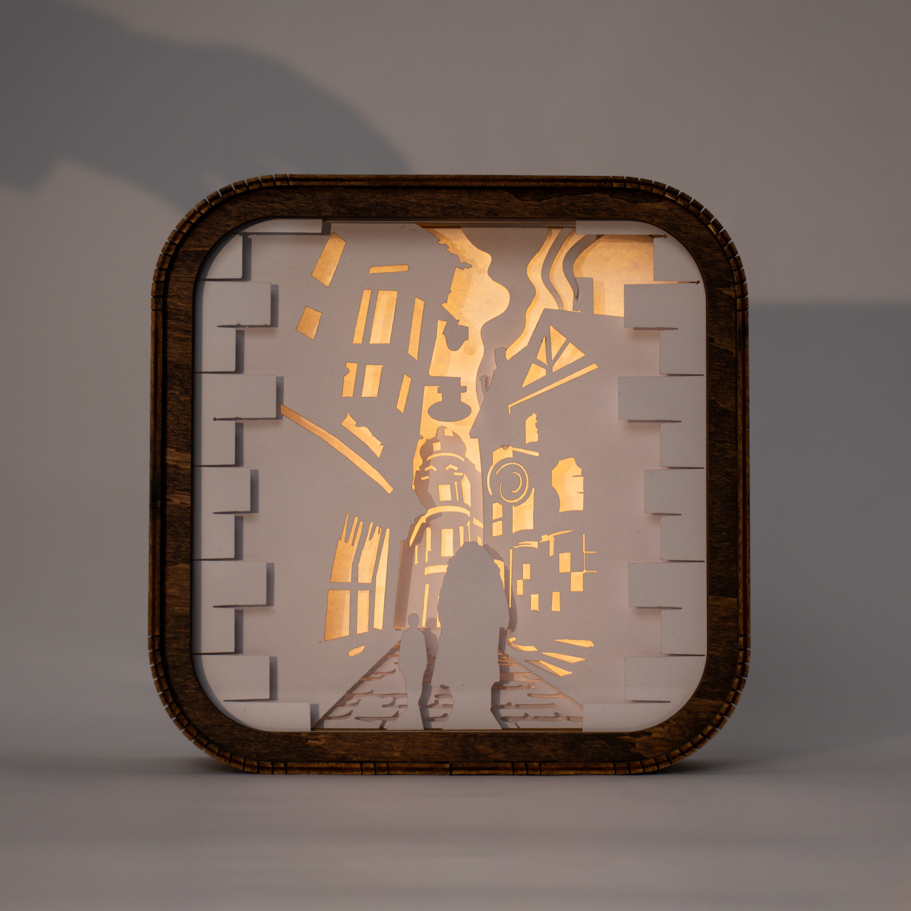 Wooden Paper Night Light - Diagon Alley by Enjoy The Wood
