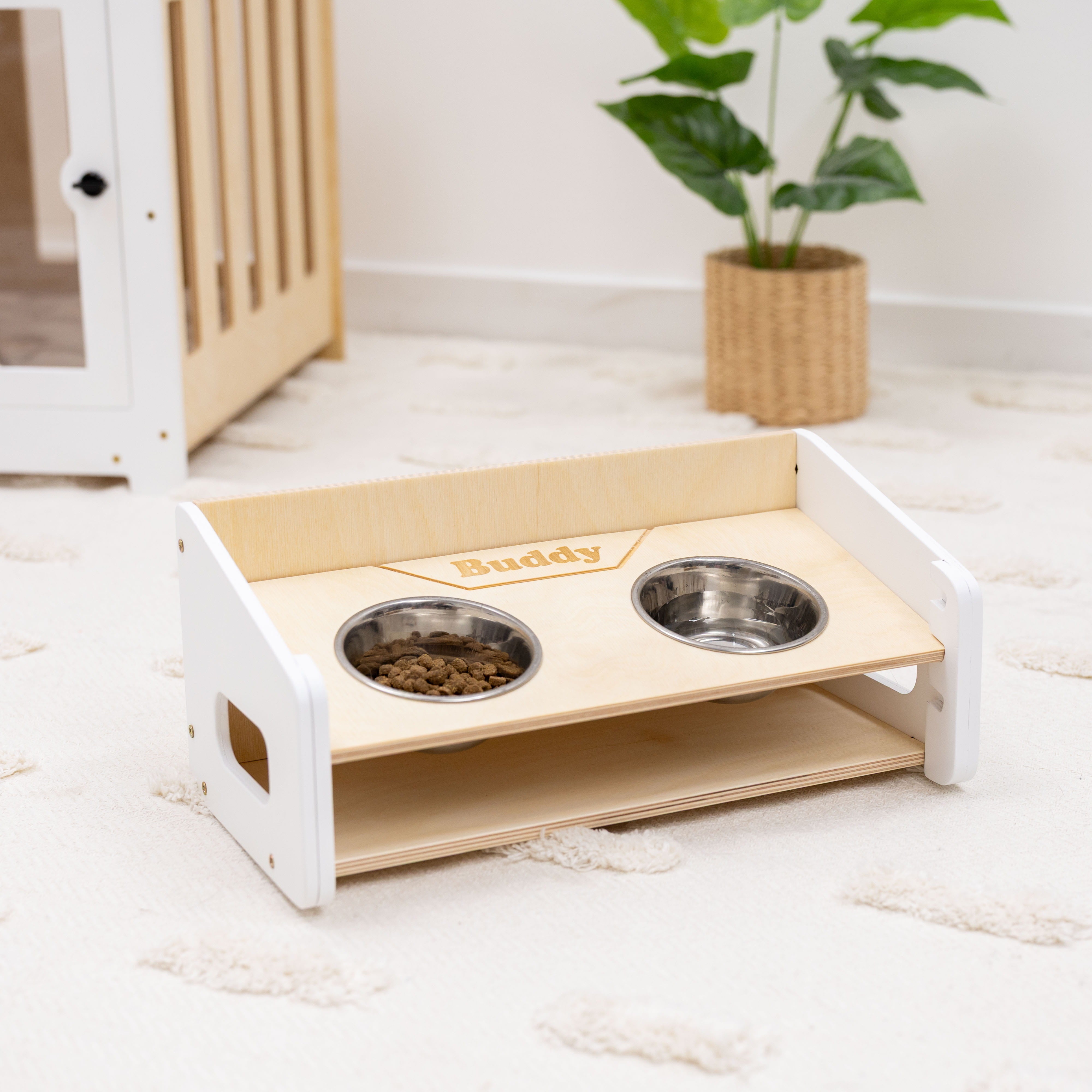 Pet Bowl Stand - Angled by Enjoy The Wood