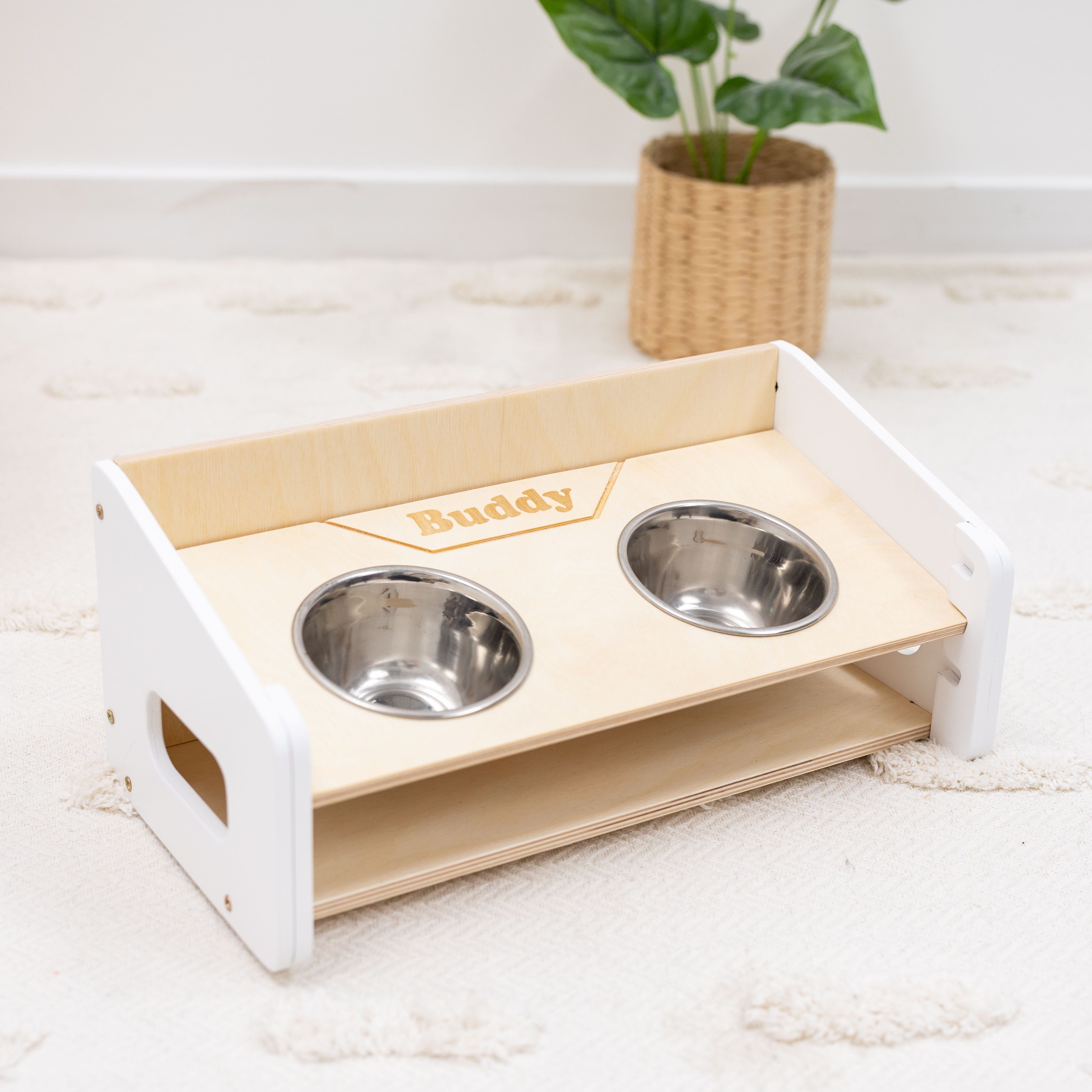 Pet Bowl Stand - Angled by Enjoy The Wood