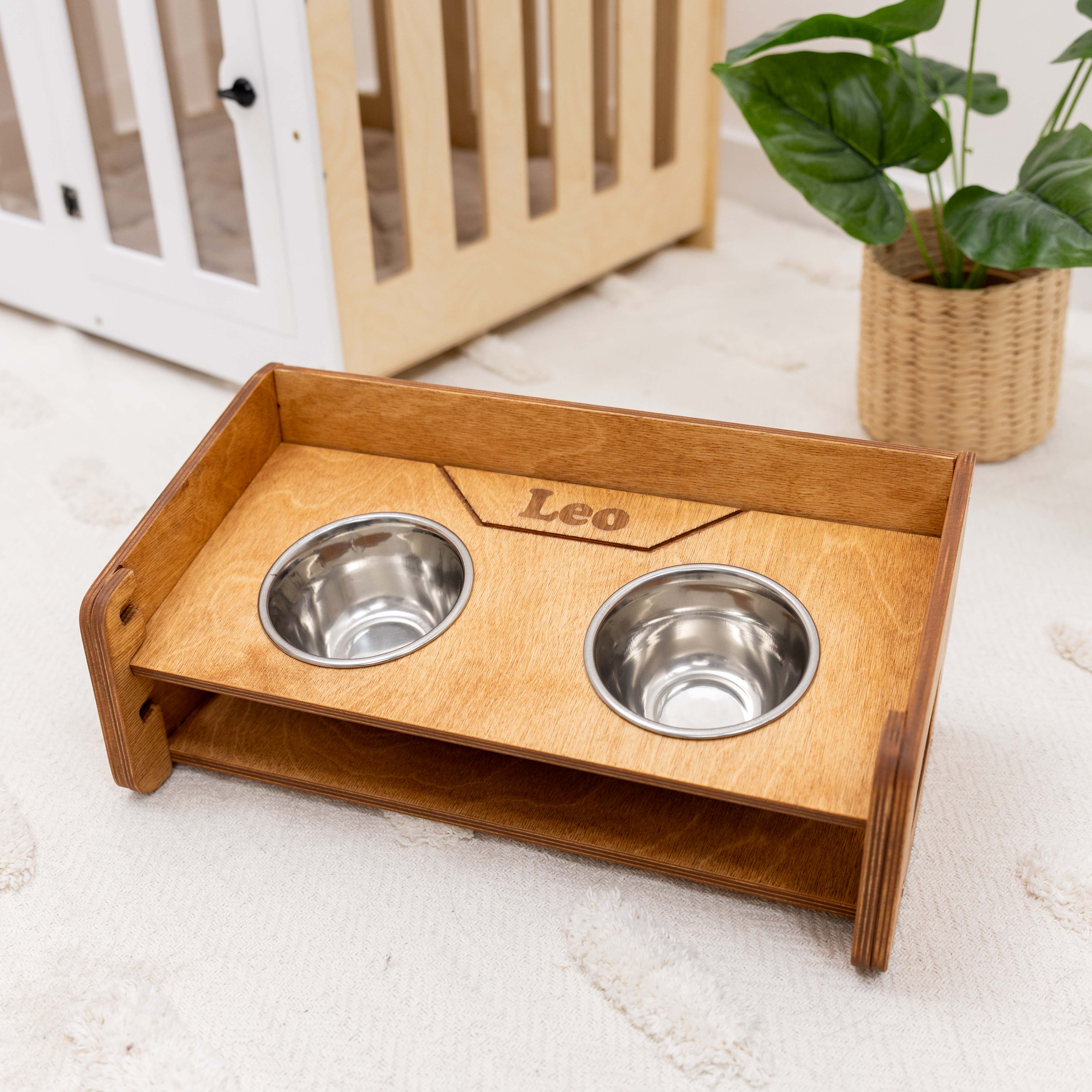 Pet Bowl Stand - Angled by Enjoy The Wood