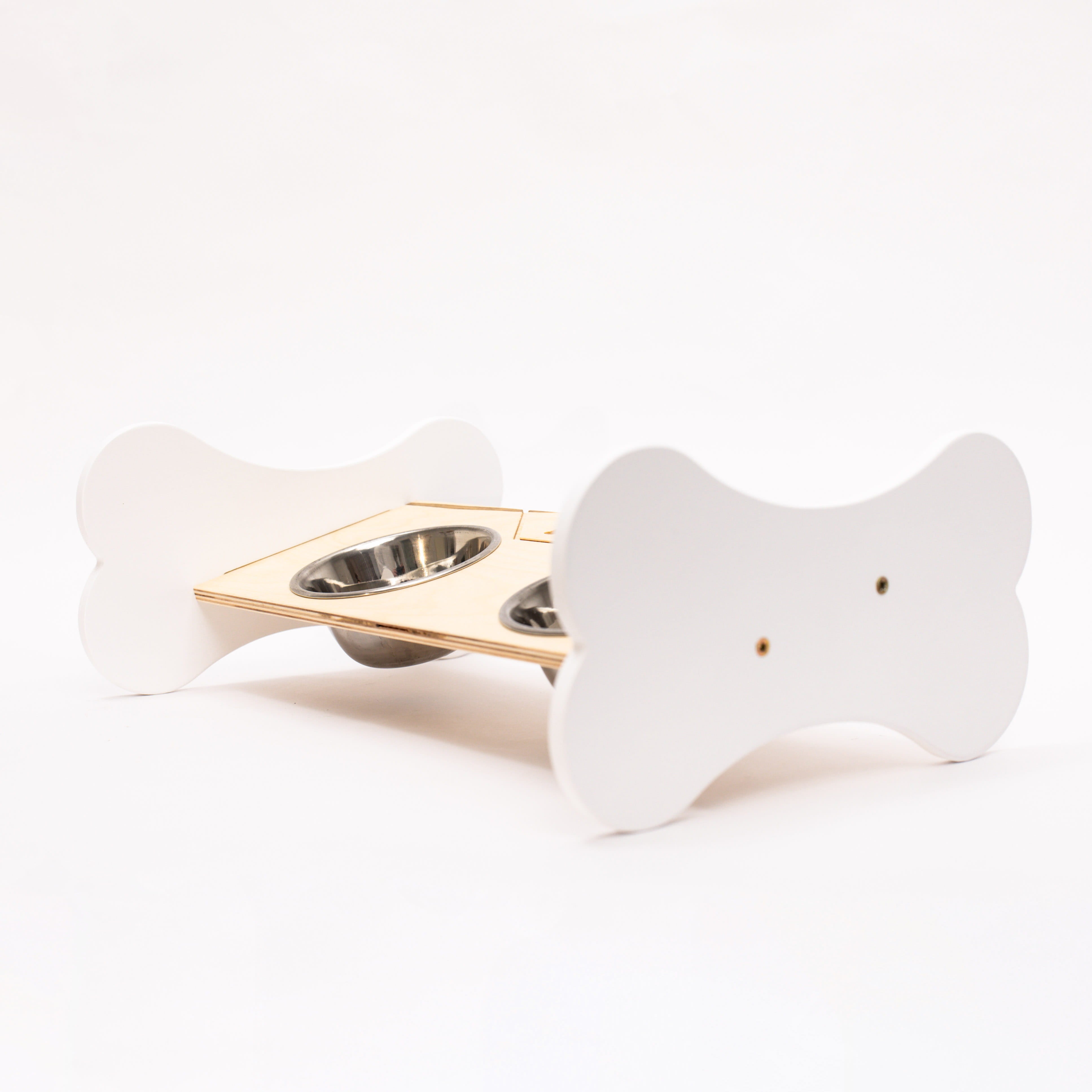 Pet Bowl Stand - Bone-Shaped by Enjoy The Wood